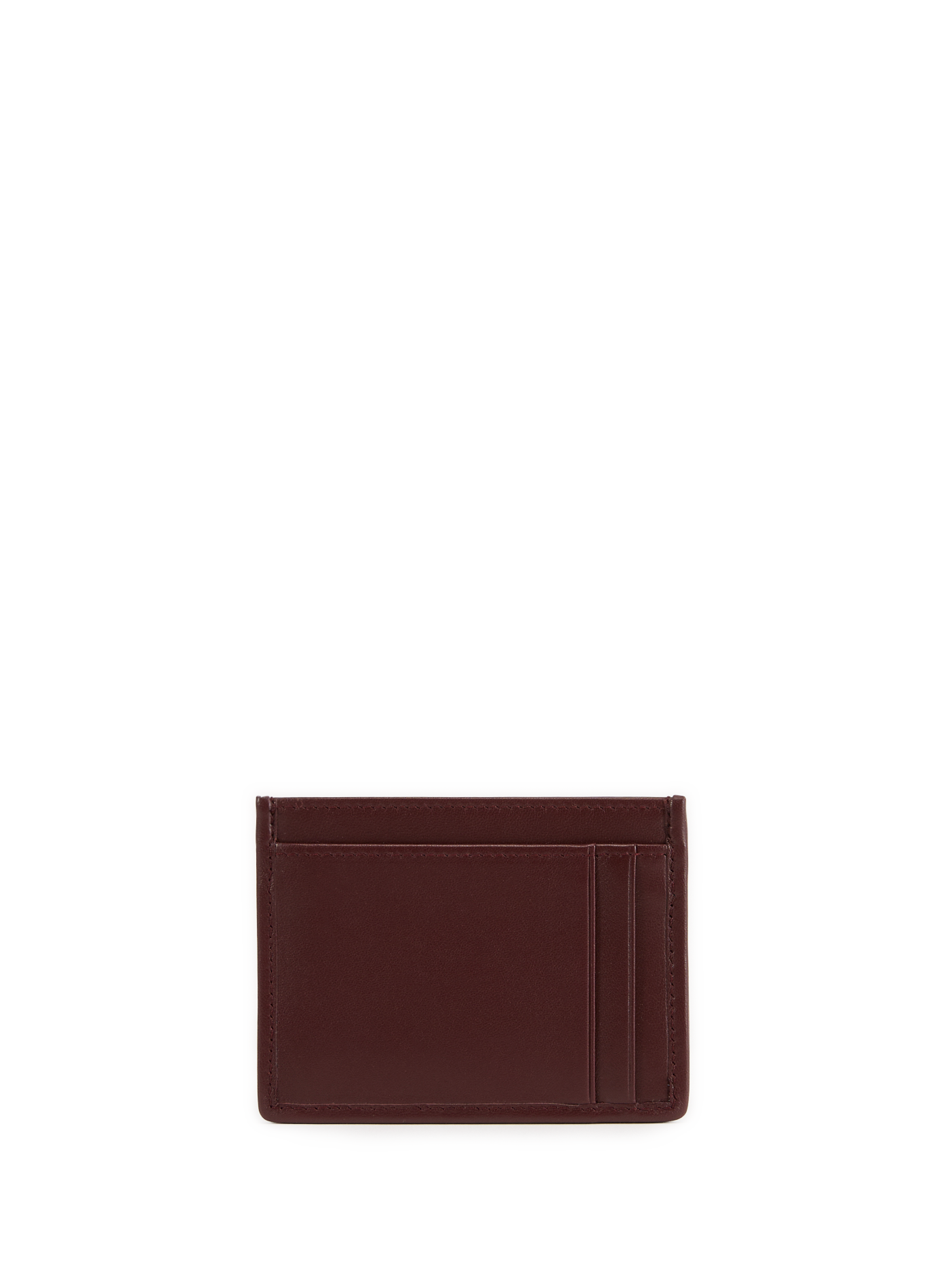Nappa leather card holder Red