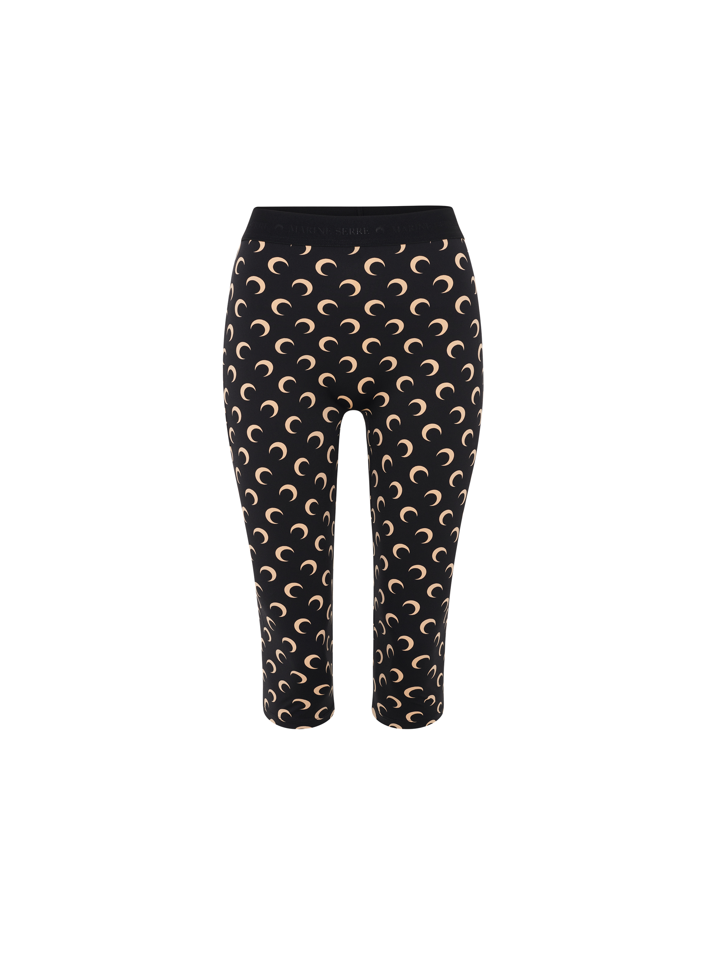 Pantalon capri en jersey imprimé moon MARINE SERRE Noir