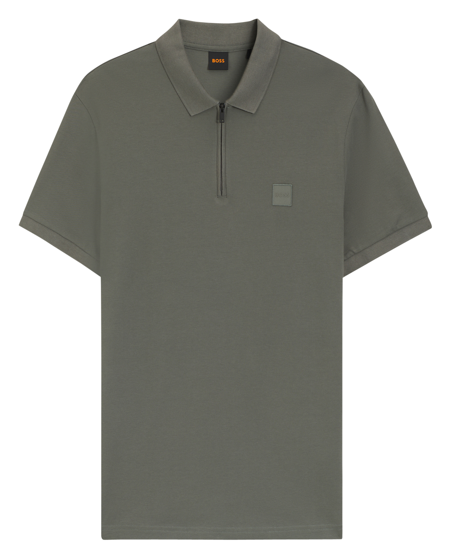 Polo slim-fit en coton mélangé BOSS Argent