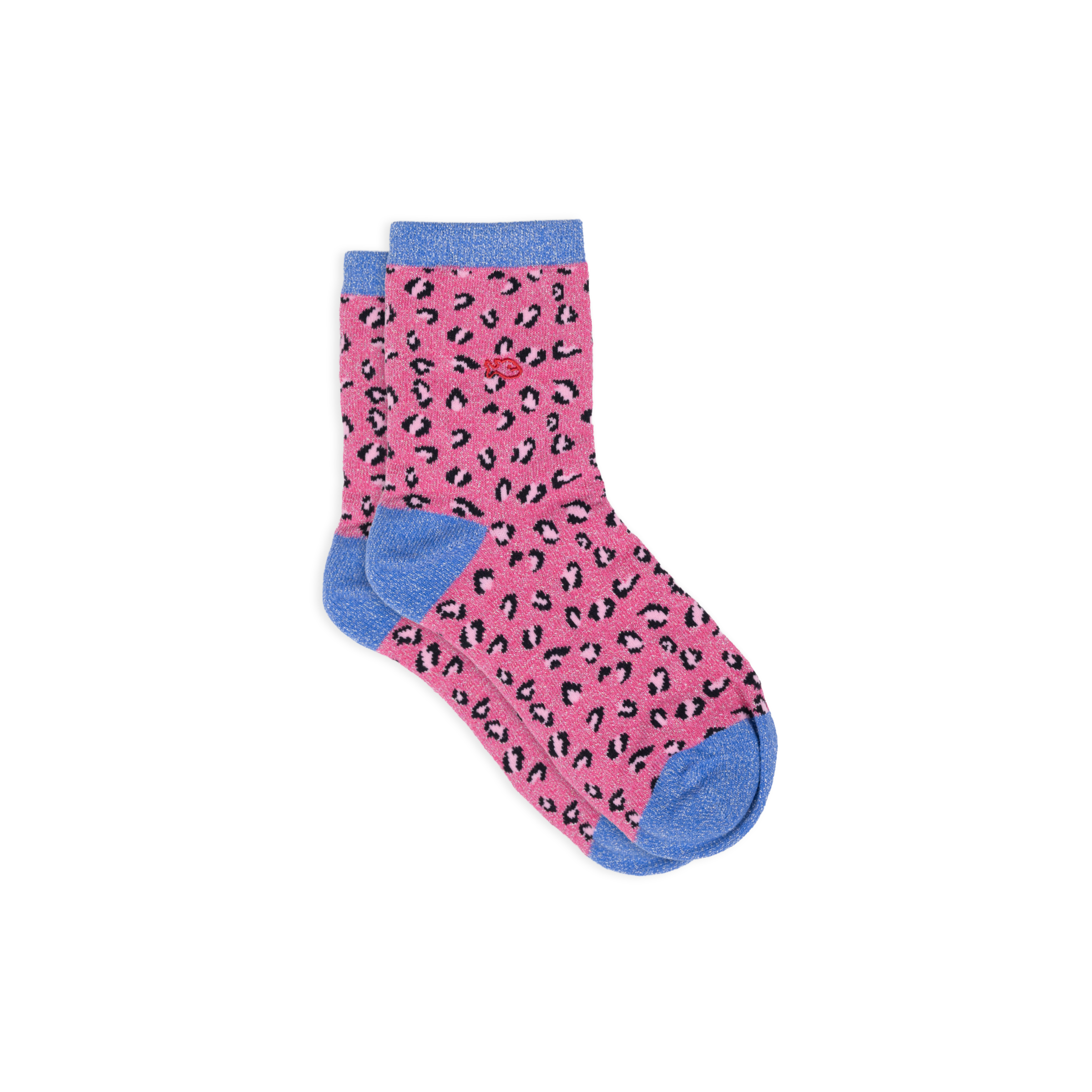 Chaussettes en coton peigné léopard BILLYBELT Rose