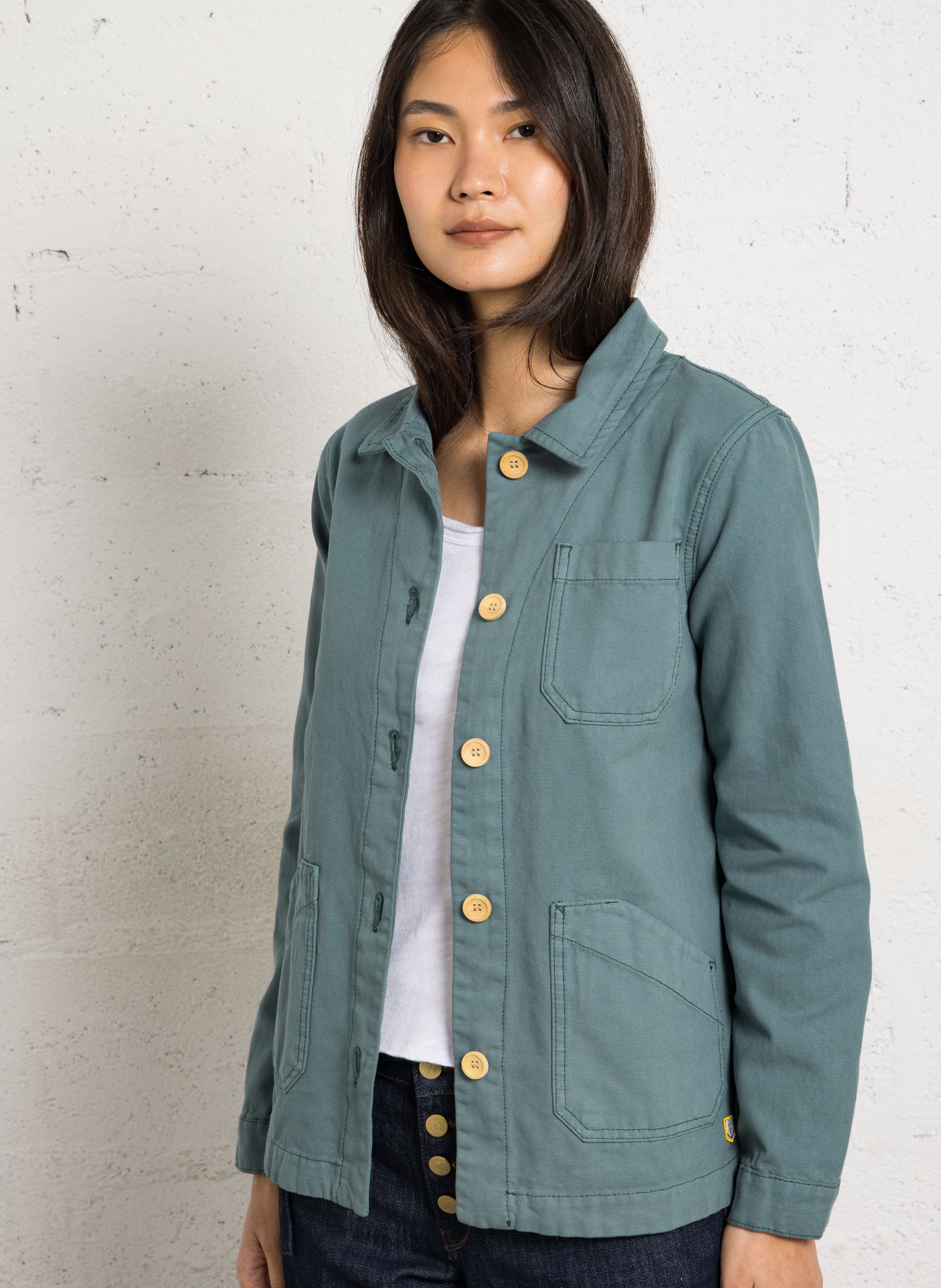 Veste pêcheur droite en coton ARMOR-LUX Vert