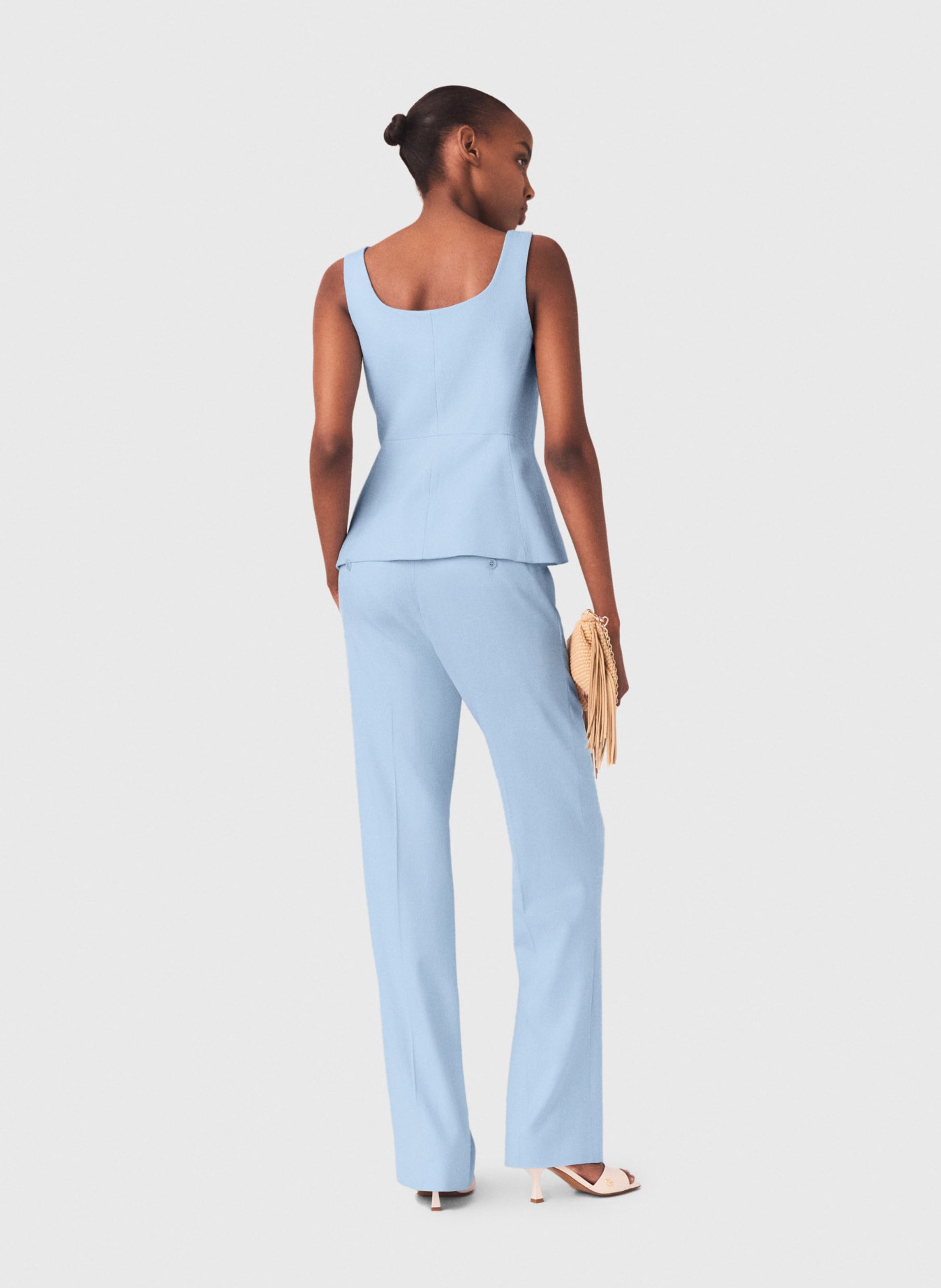 Pantalon de tailleur droit MAJE Bleu