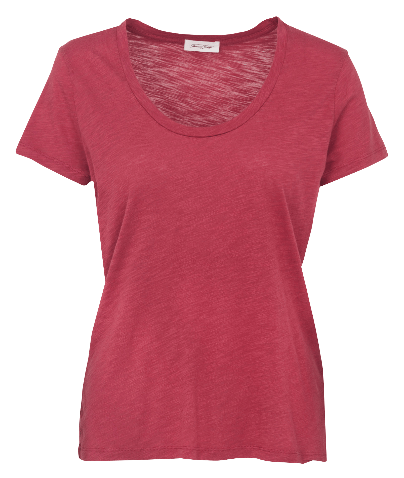 Tee-shirt col rond en coton mélangé jacksonville AMERICAN VINTAGE Rouge