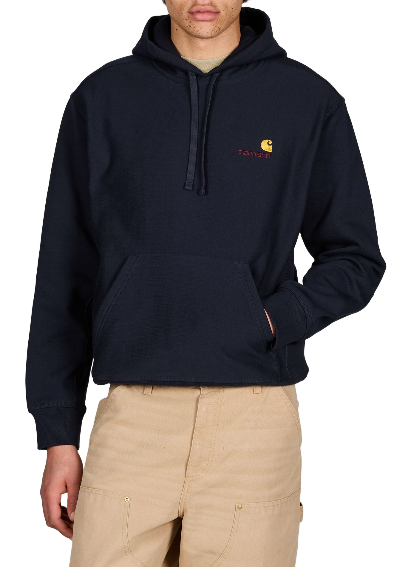 Felpa con logo in misto cotone CARHARTT WIP Blu