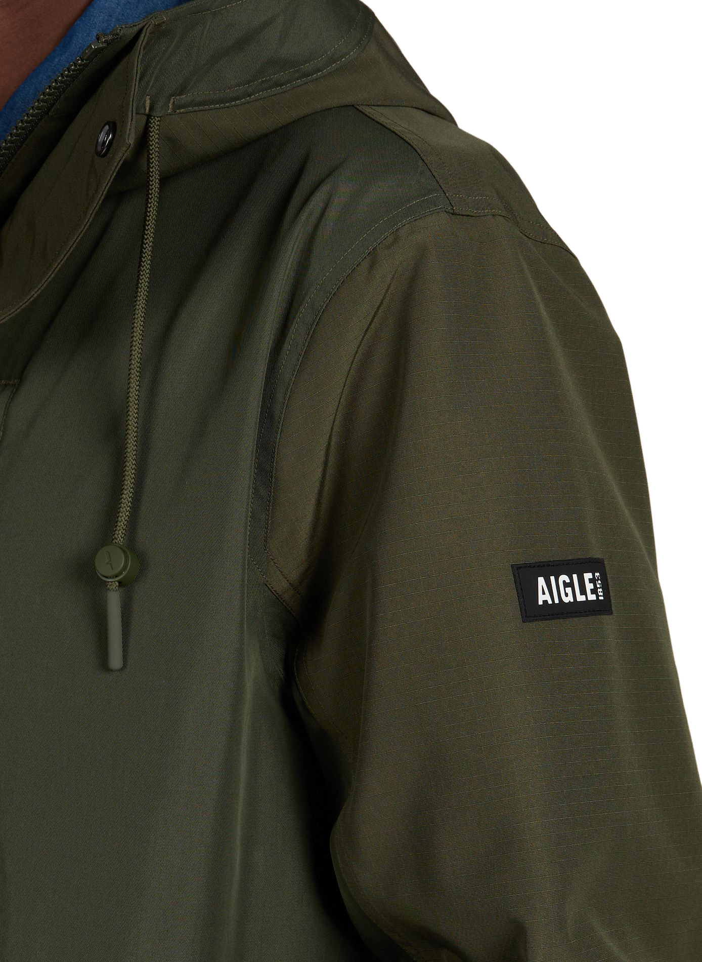 Parka à capuche en coton mélangé AIGLE Kaki