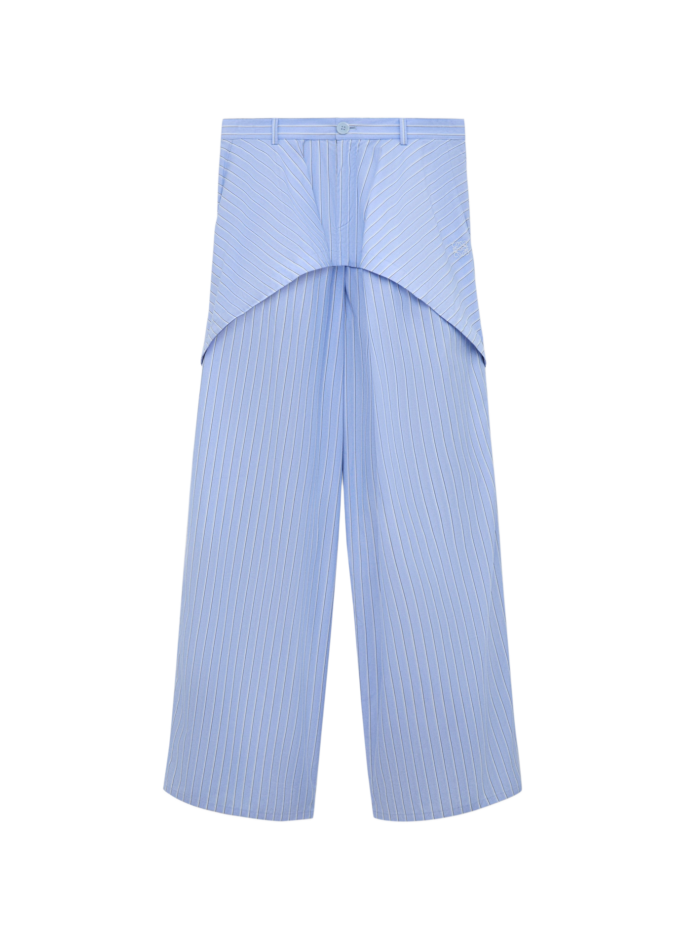 Pantalon en popeline de coton rayée LOEWE Bleu