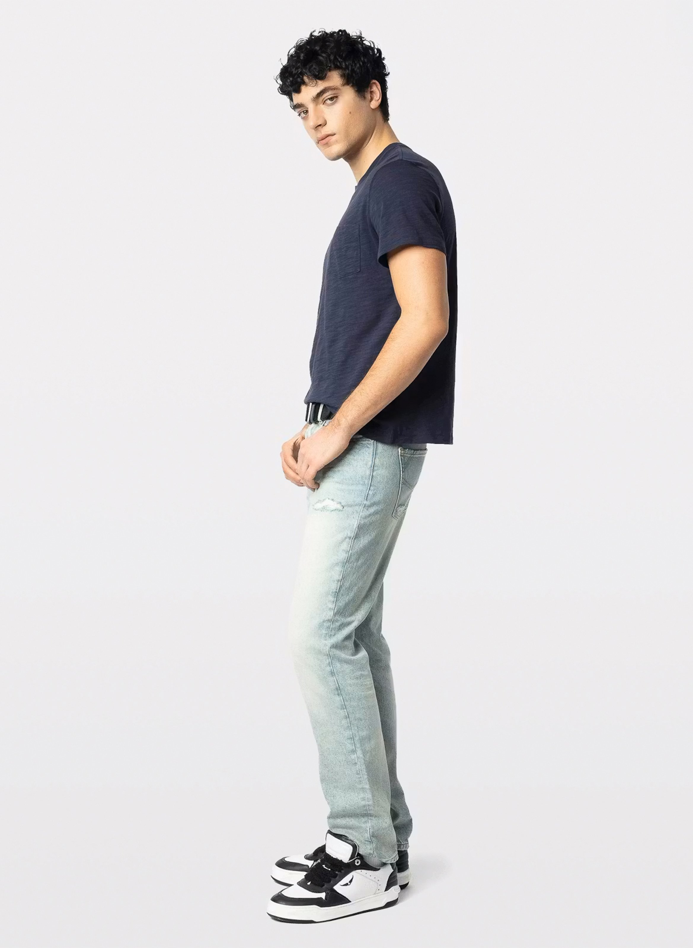 Jean droit en coton mélangé john ZADIG&VOLTAIRE Bleu