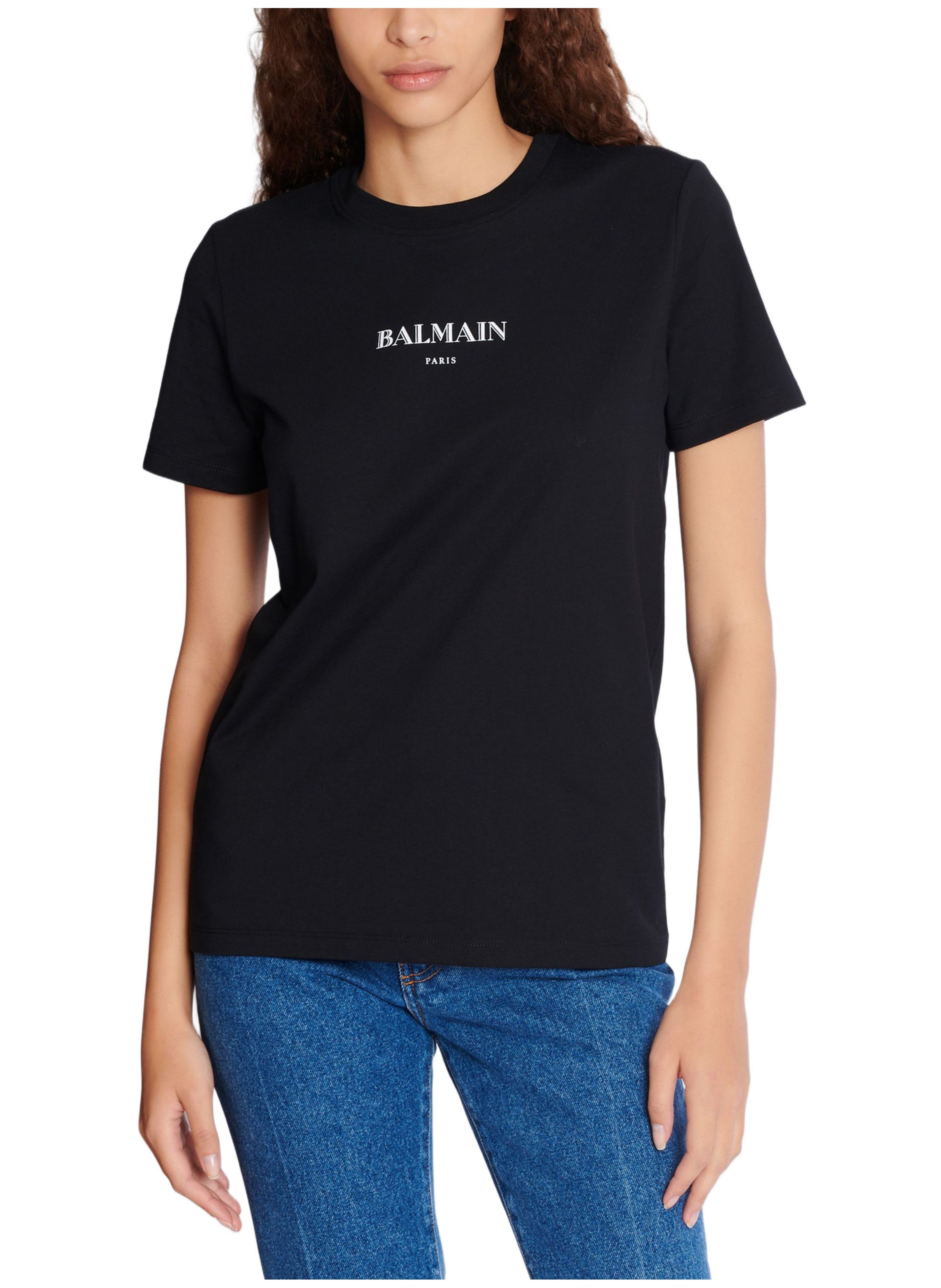 T-shirt avec imprimé balmain BALMAIN Noir