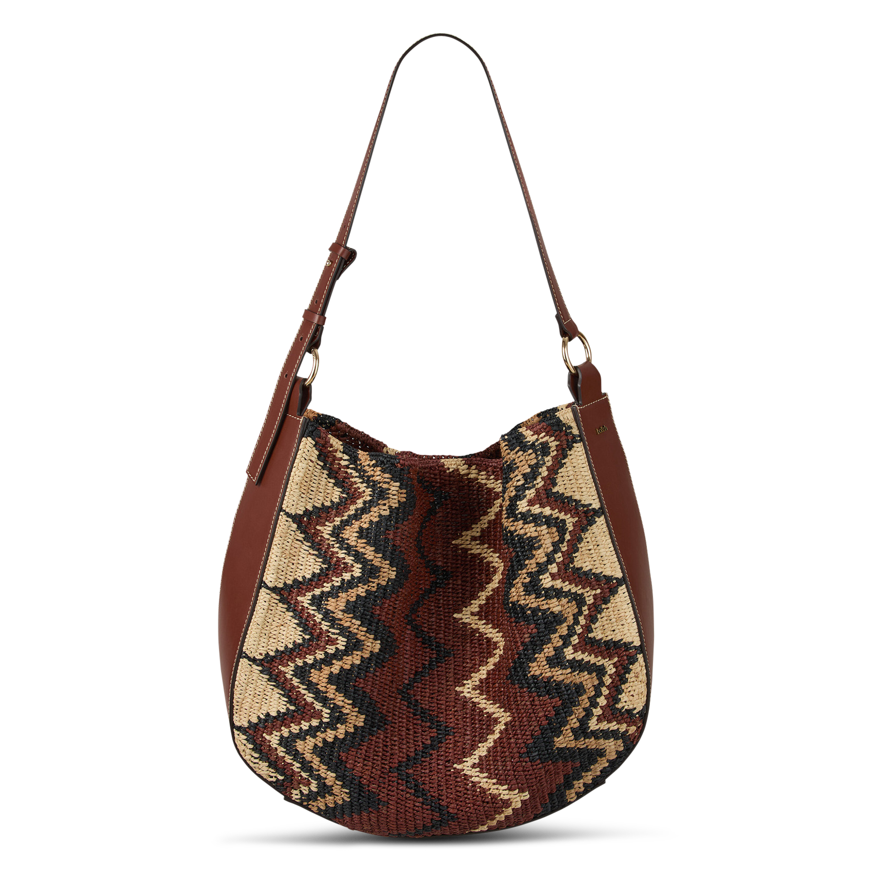 Sac hobo en raphia arya BA&SH Multicolore