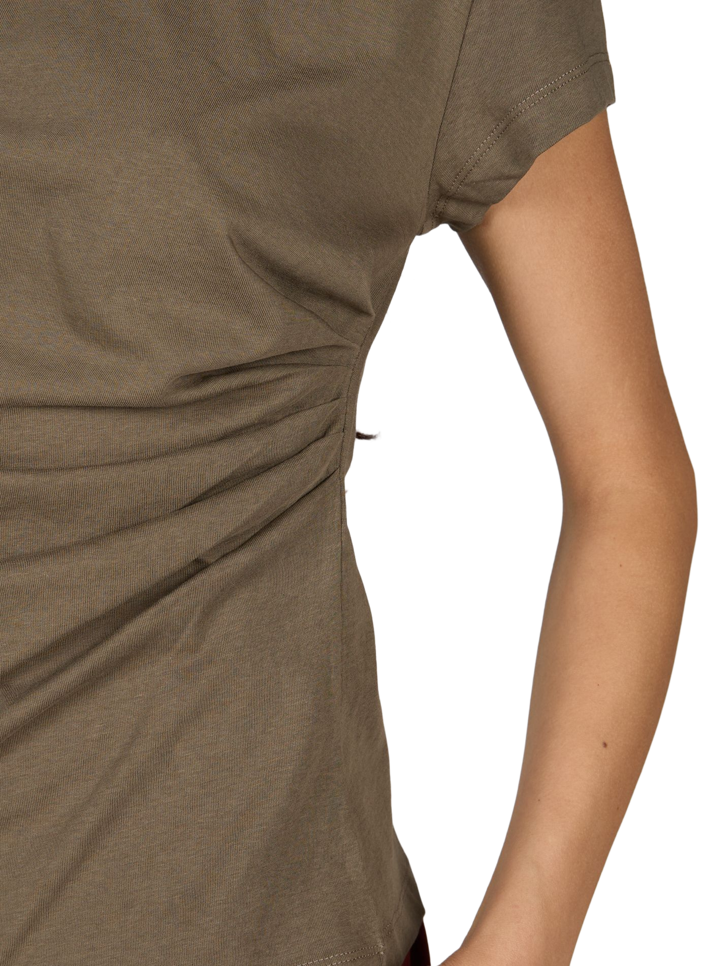 Short-sleeve cotton and linen blend Iraline T-shirt ARTLOVE Khaki