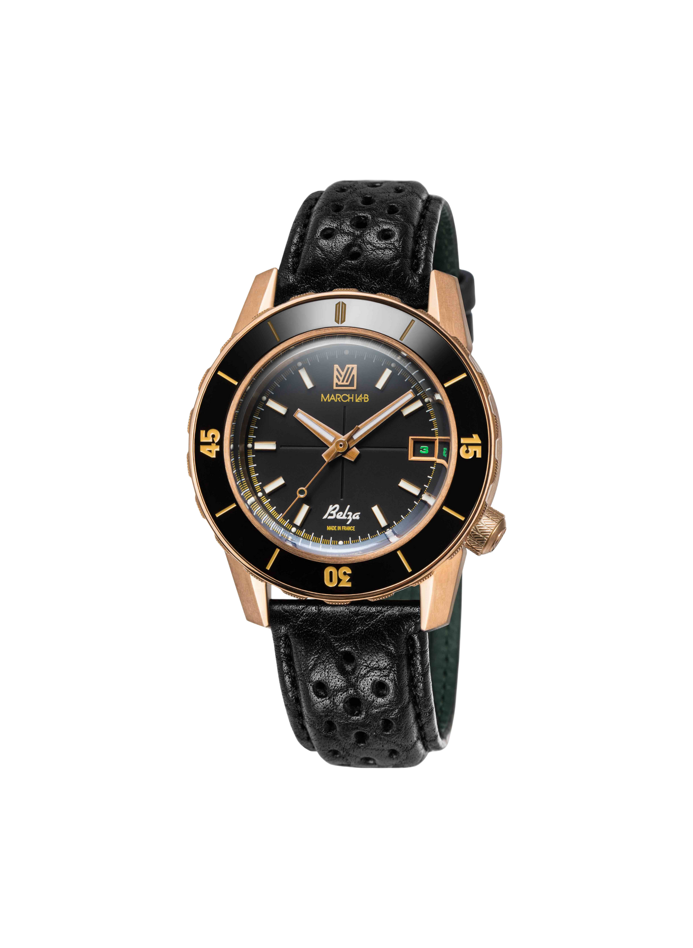 Montre automatique Belza en silicone MARCH LA.B Noir