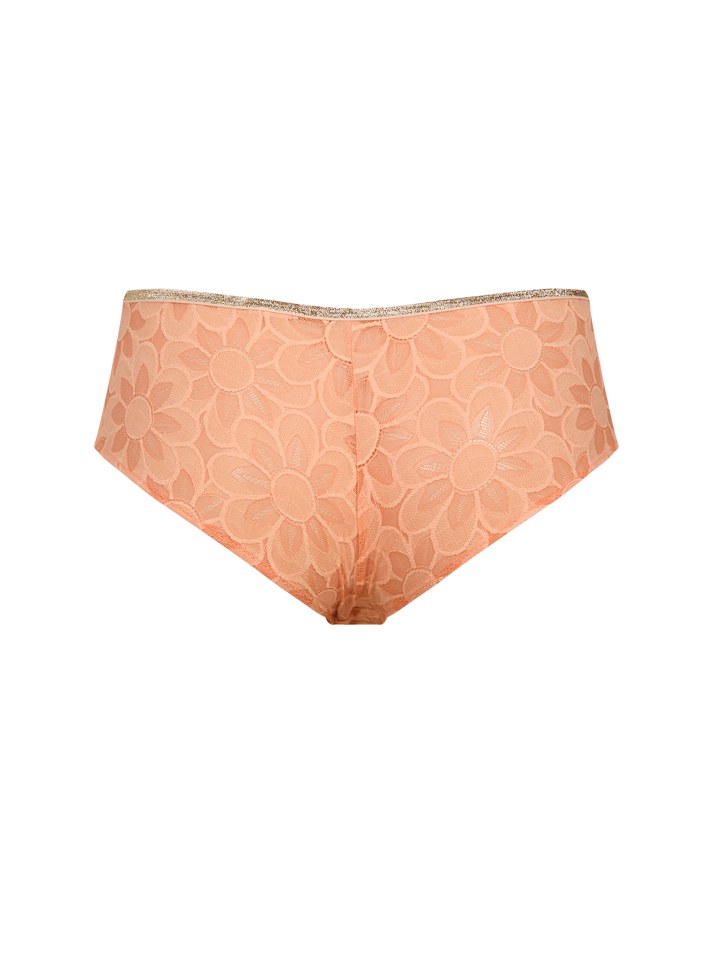 Georgia floral lace shorts LA NOUVELLE Orange