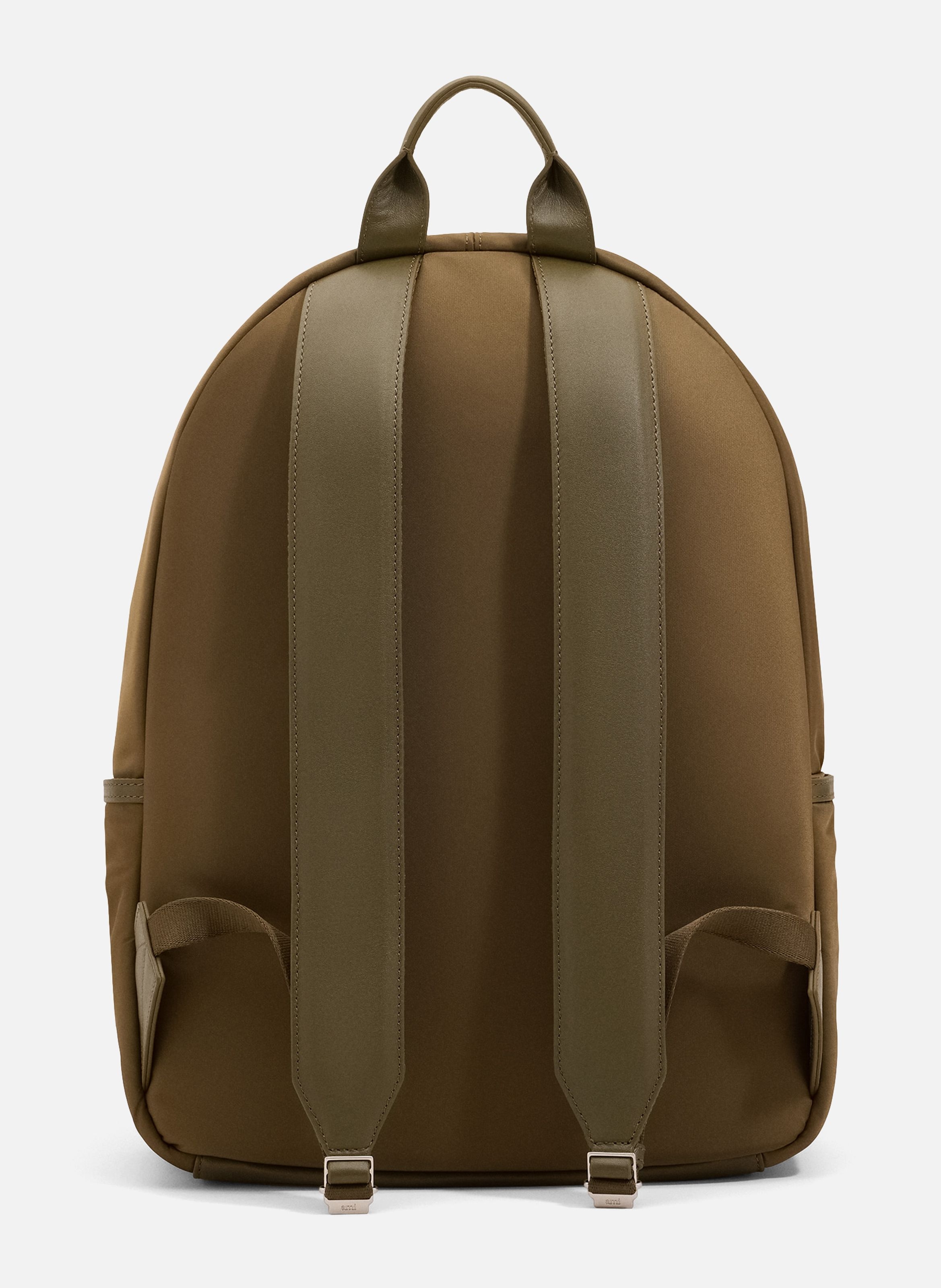 Sac à dos marcel unisexe en nylon AMI PARIS Marron