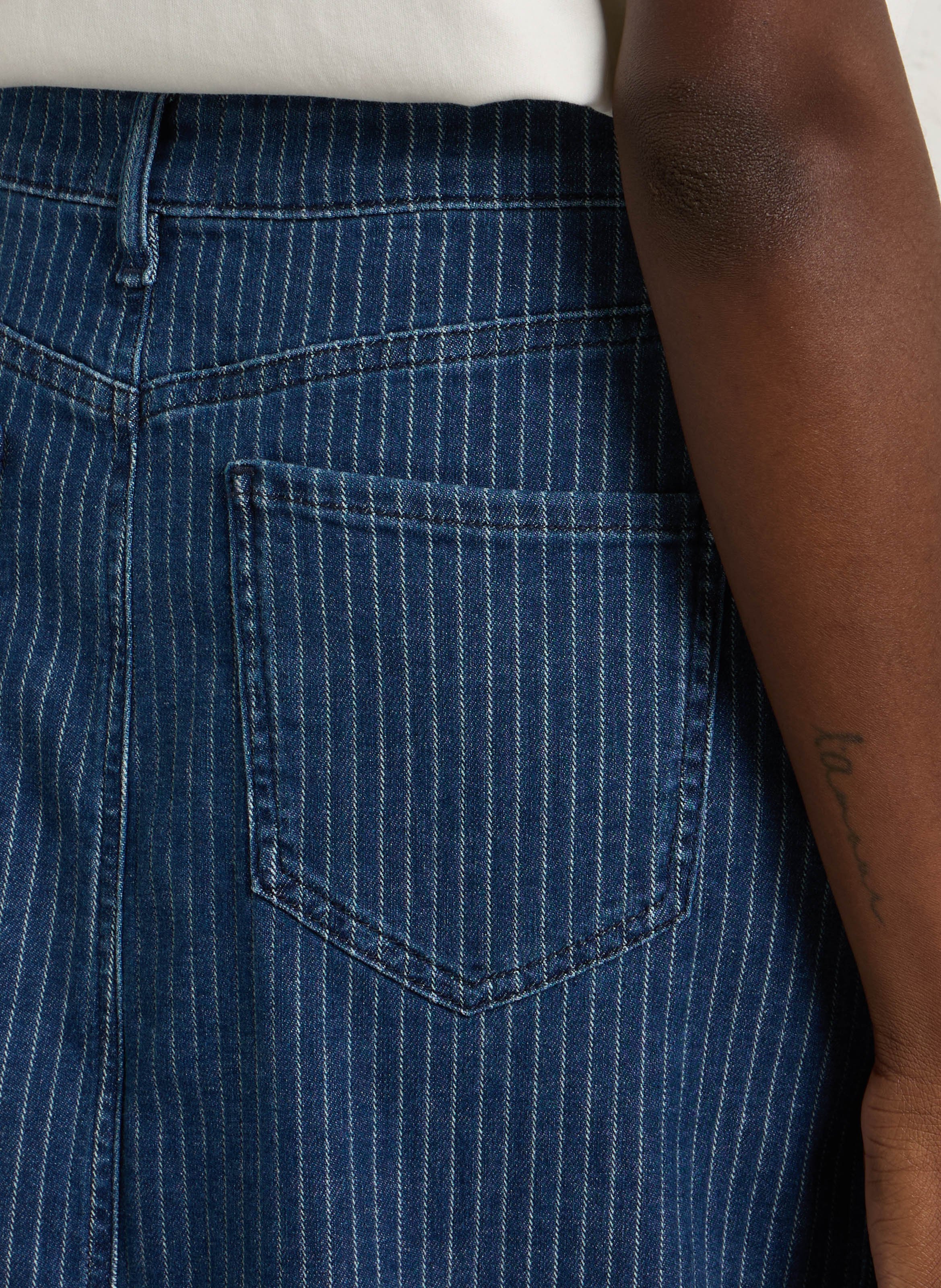 Jupe denim droite en coton mélangé birdy MAISON 123 Bleu