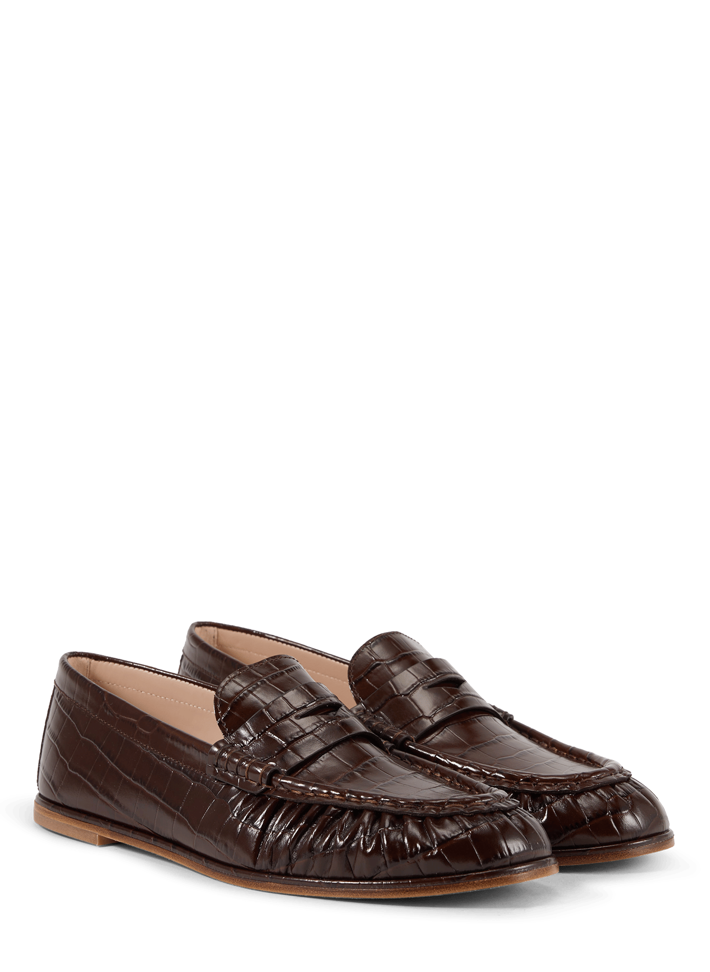 Spencer-Leder-Mokassins STUART WEITZMAN Braun