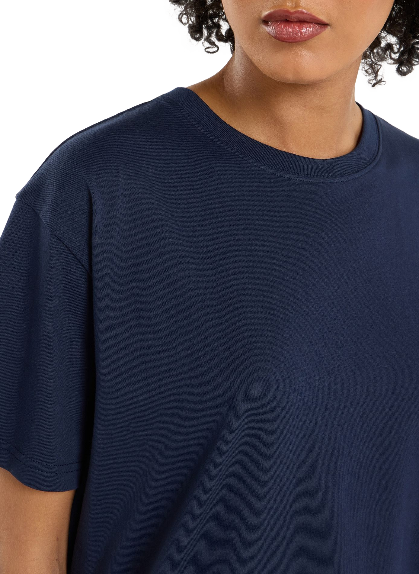 Baumwoll-T-Shirt SAISON 1865 Blau