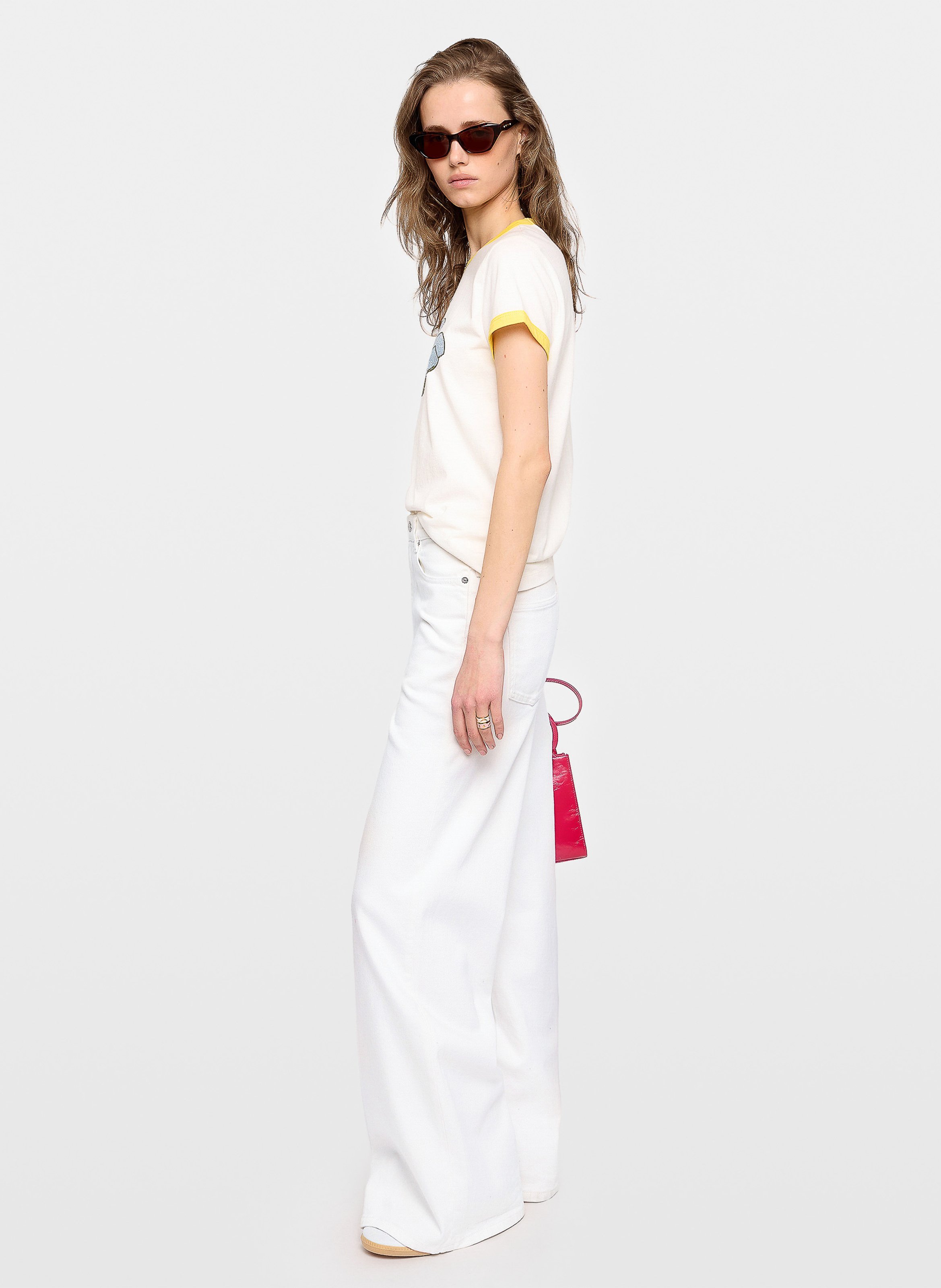 Tee-shirt col rond en coton bio walk ZADIG&VOLTAIRE Blanc