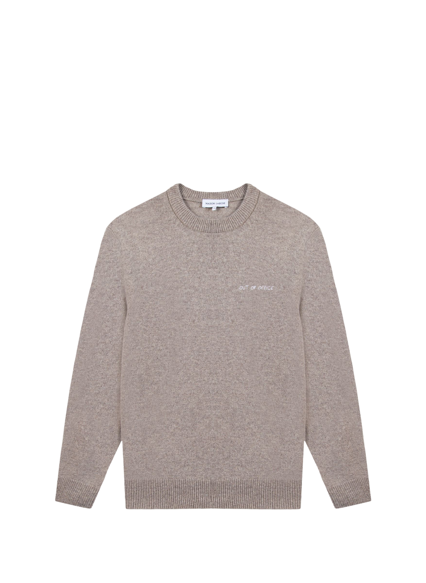 Pull oversize col rond en laine MAISON LABICHE Beige