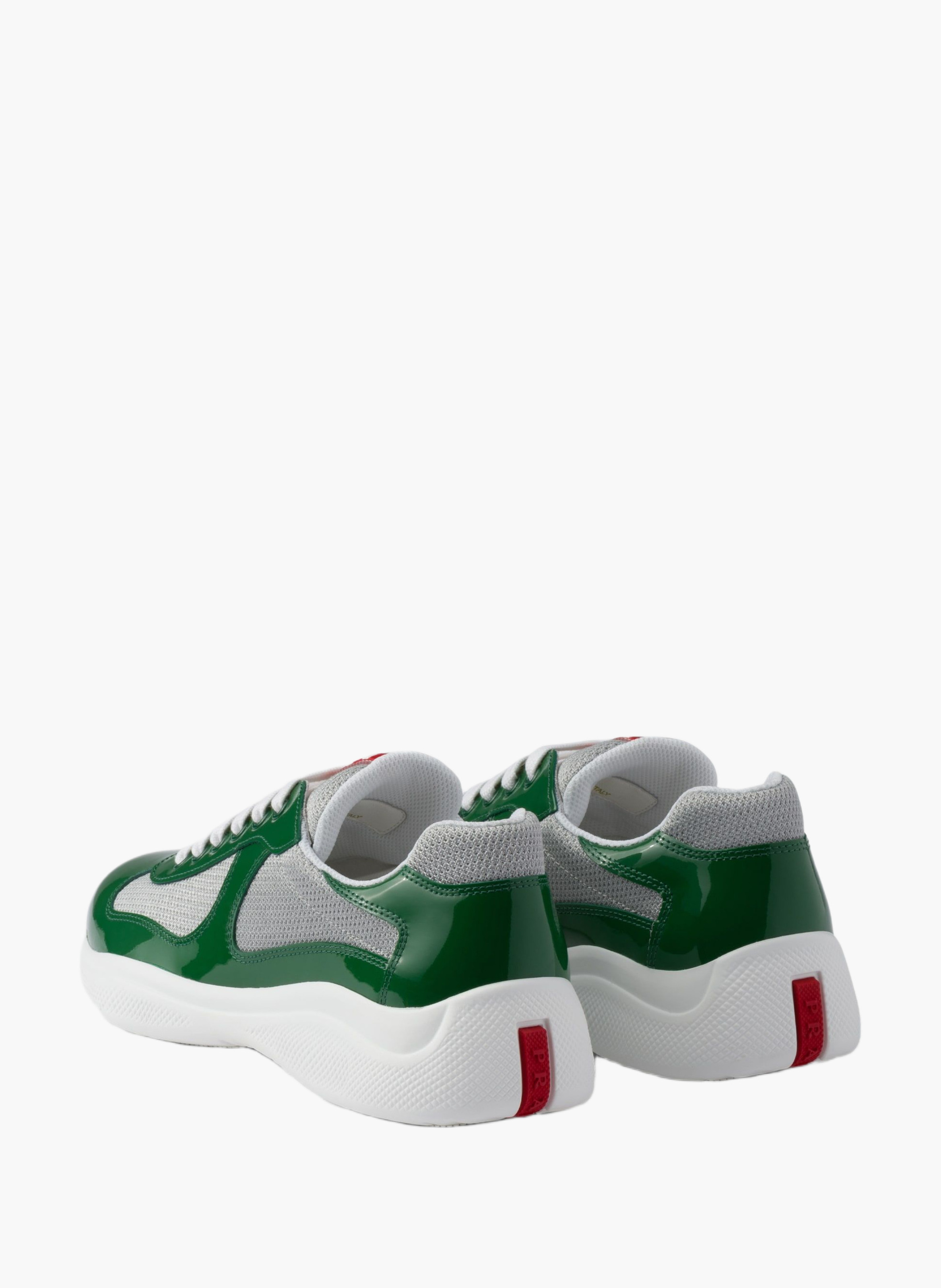 Sneakers prada america’s cup en cuir verni et tiss PRADA Vert