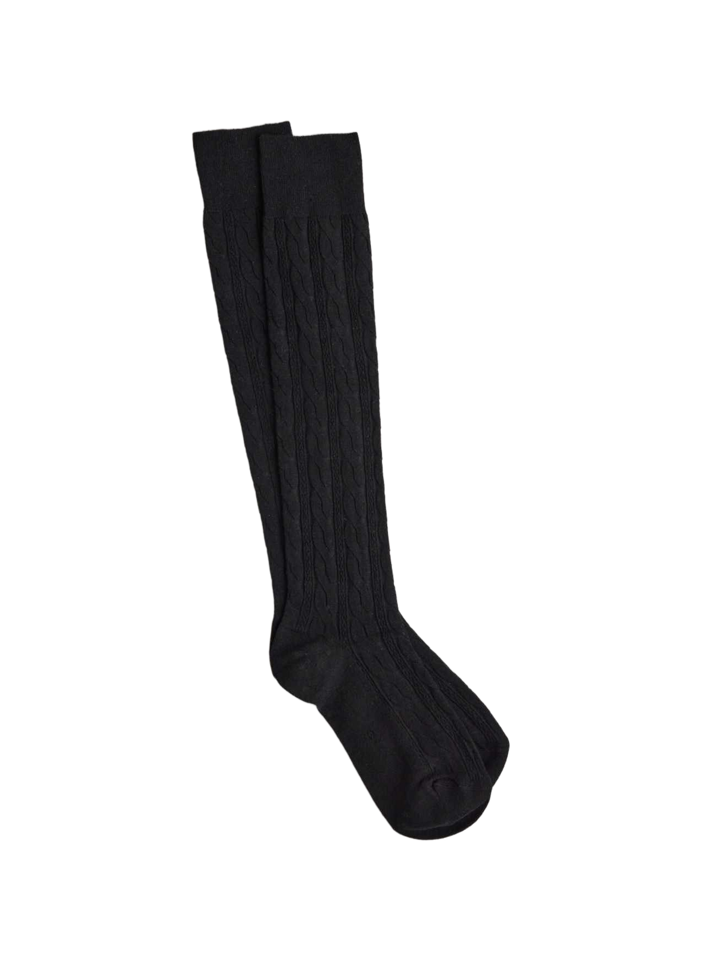 Mid-calf cable-knit socks LE BOURGET Black