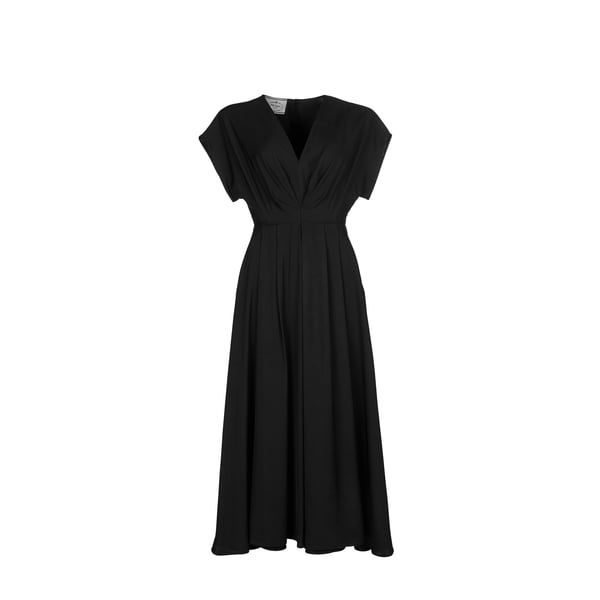 Robe midi ceinturée en viscose
