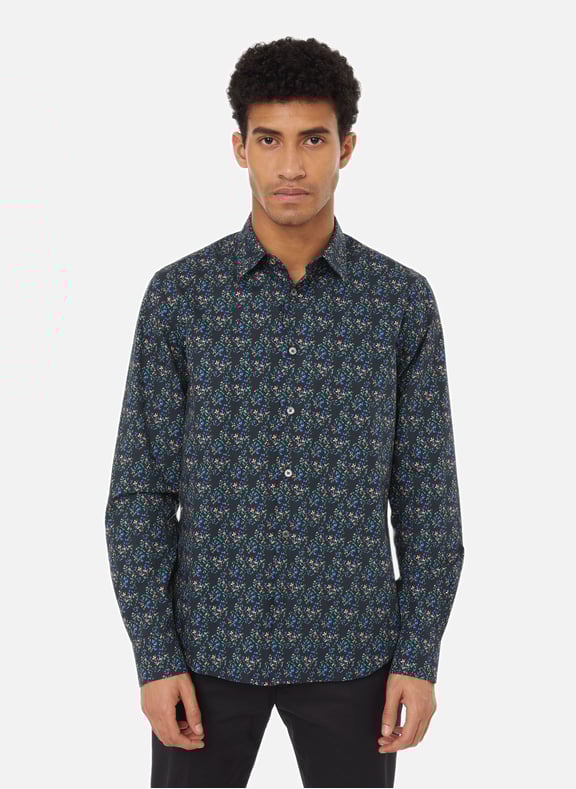 Chemise à imprimé en coton biologique Bleu by PAUL SMITH PAUL SMITH Chemise à imprimé en coton biologique Bleu
