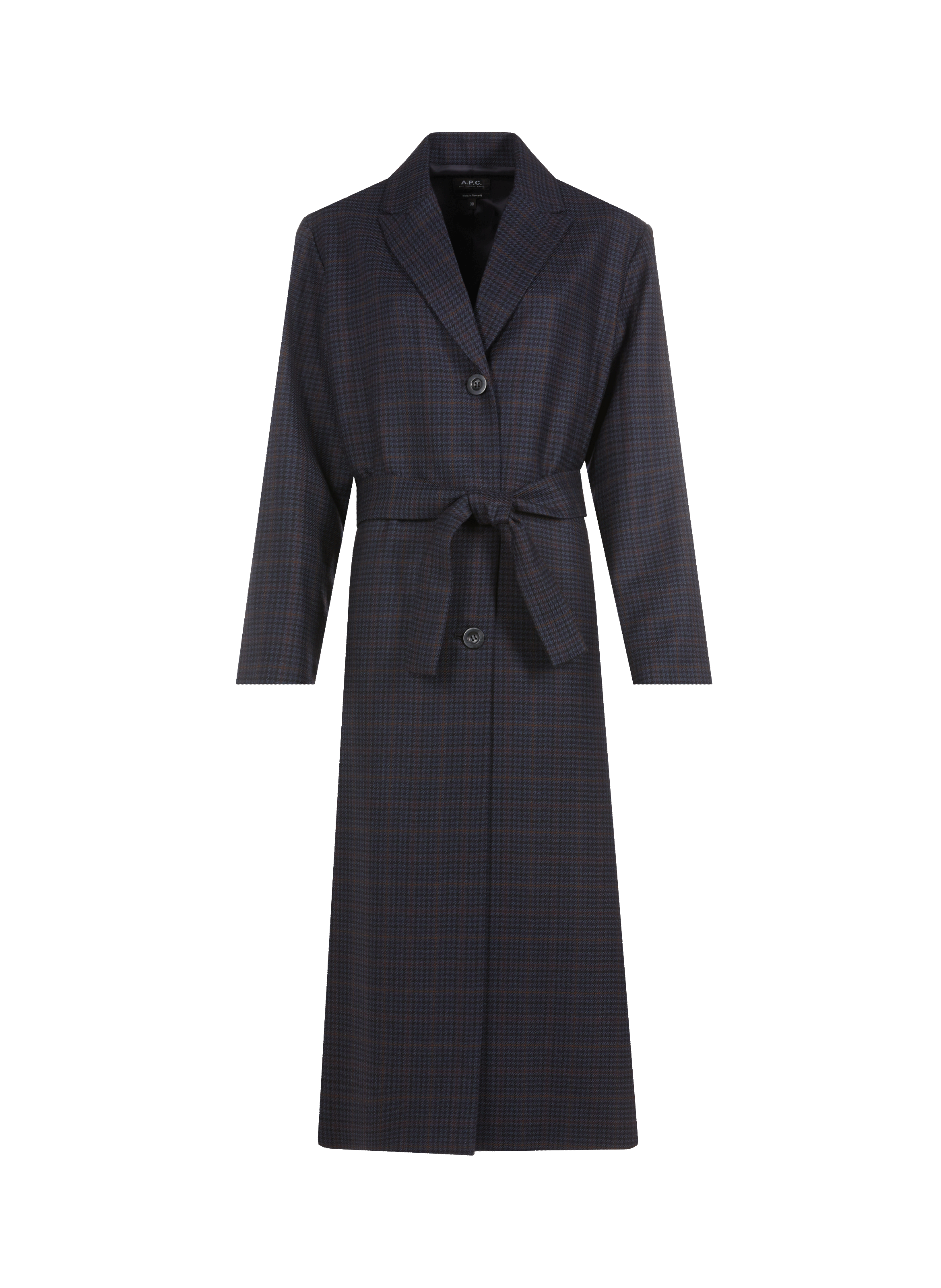 Manteau Ania pied de poule en laine vierge