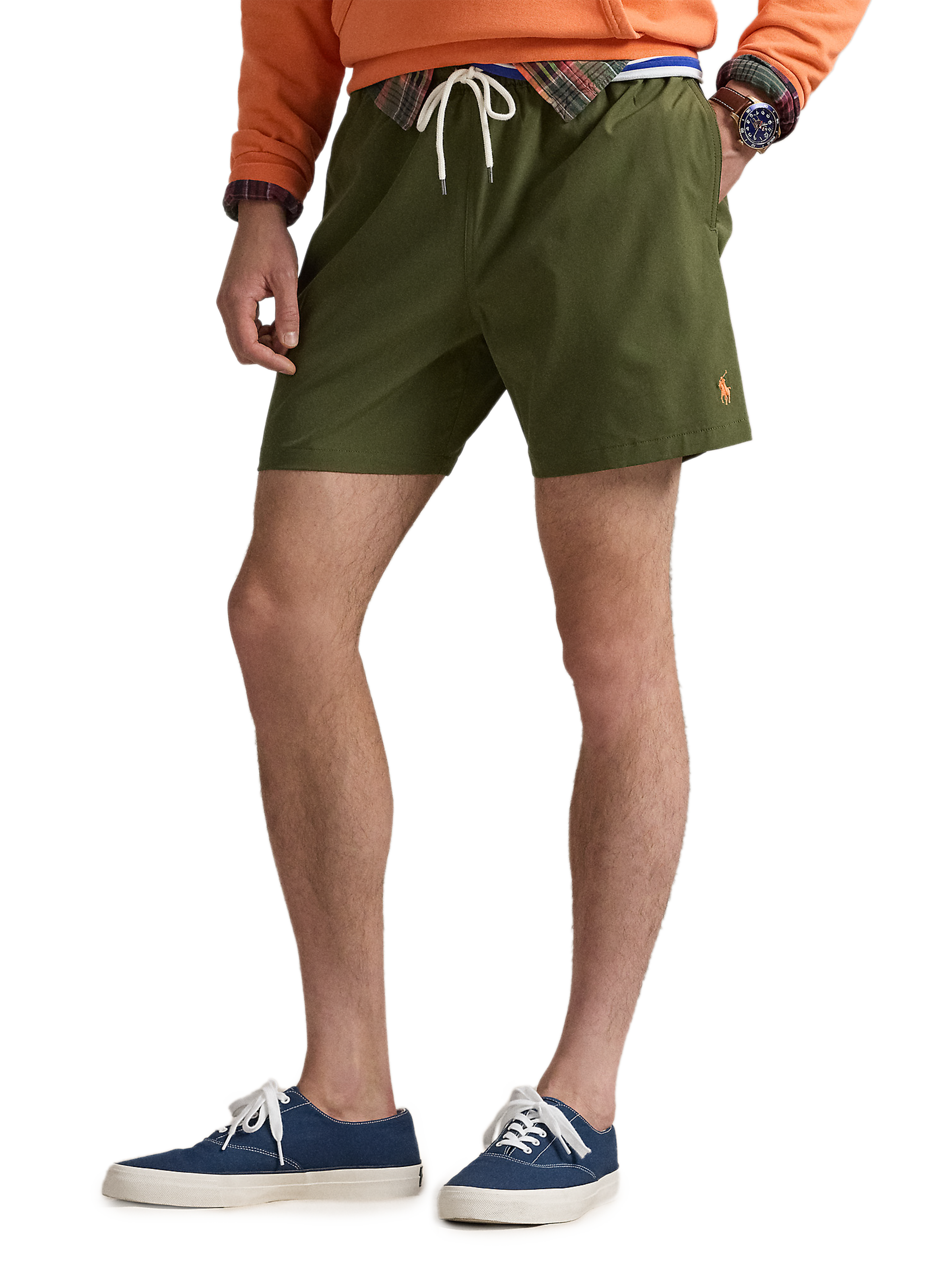 Short de bain uni POLO RALPH LAUREN Kaki