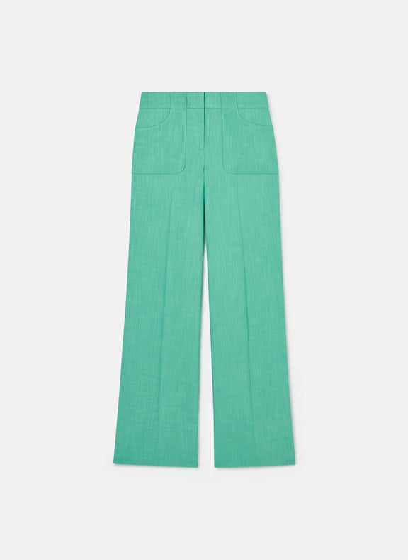 Pantalon large uni - pan Vert by TARA JARMON TARA JARMON Pantalon large uni - pan Vert