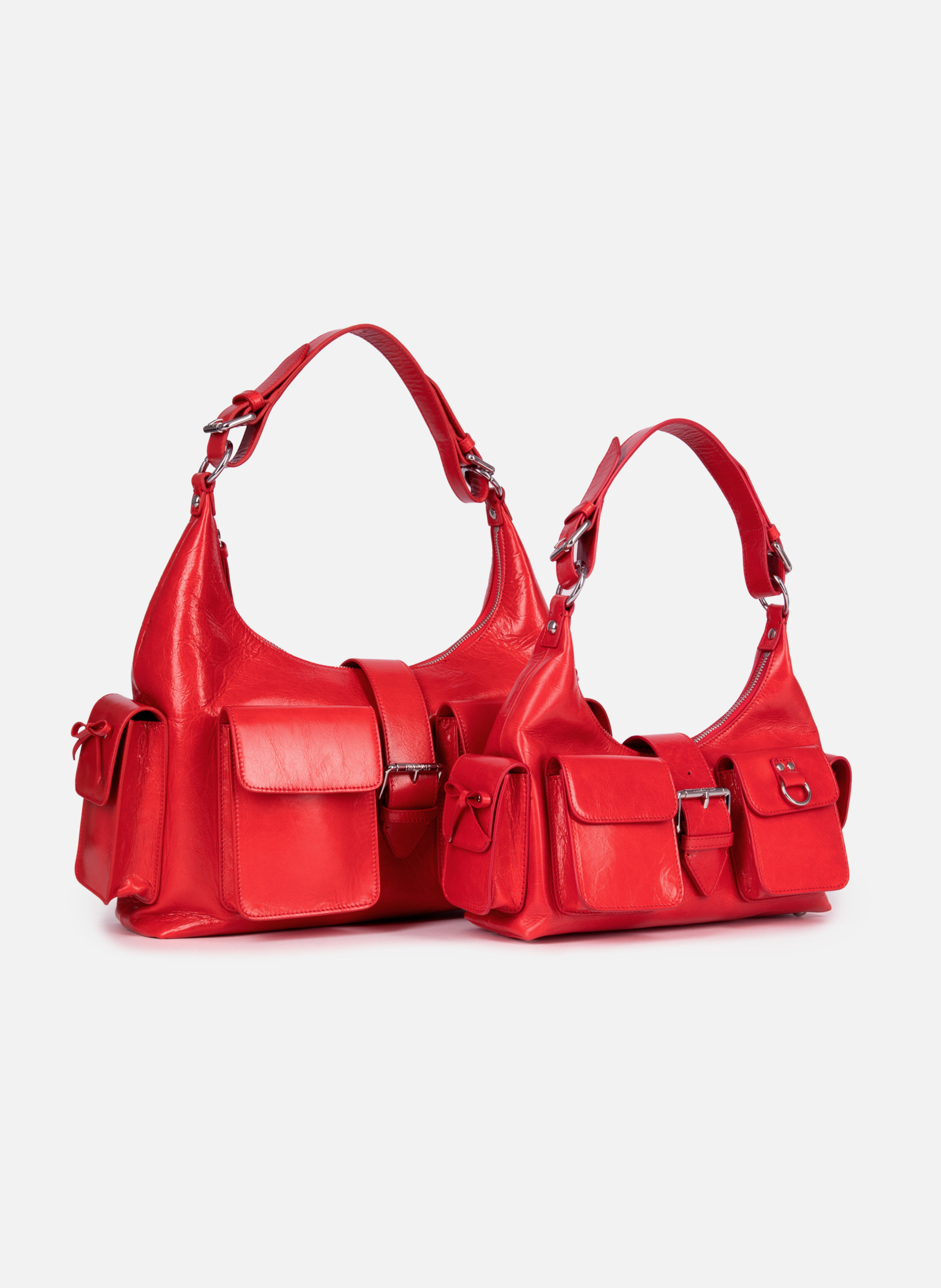 Sac amelia en cuir craquelé THE KOOPLES Rouge