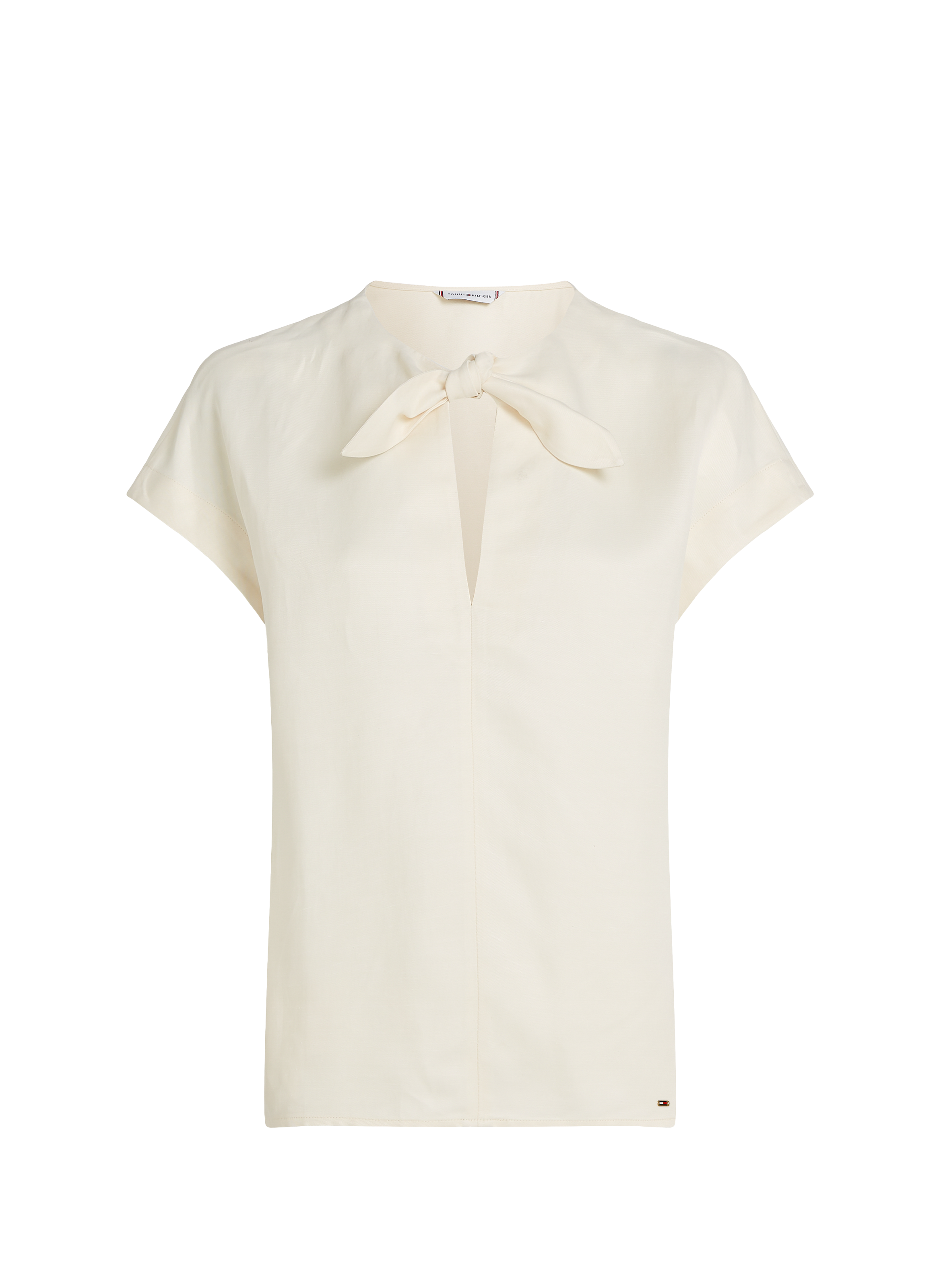 Chemisier à noeud TOMMY HILFIGER Beige