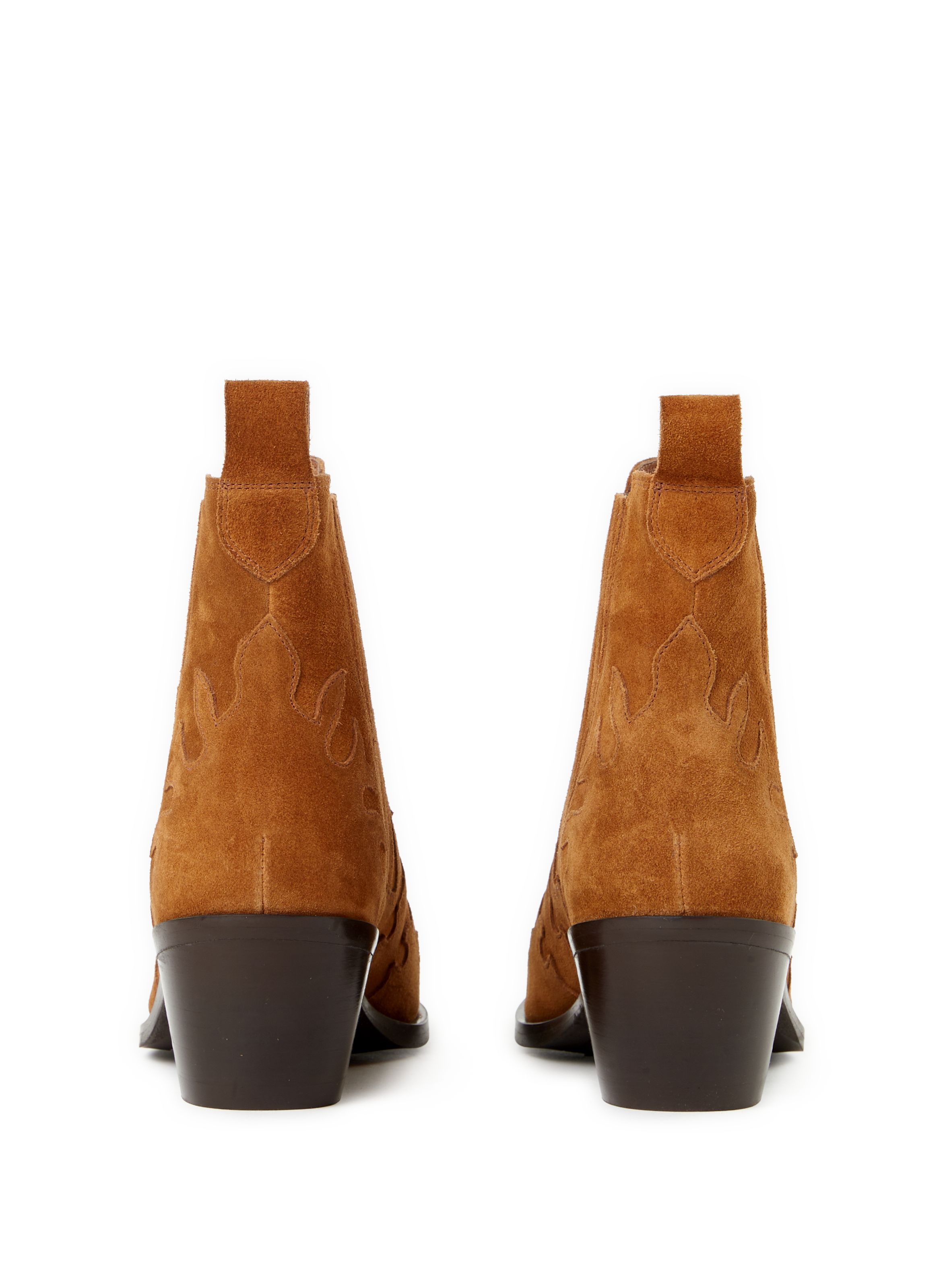 Bottines santiags en cuir suédé SAISON 1865 Marron