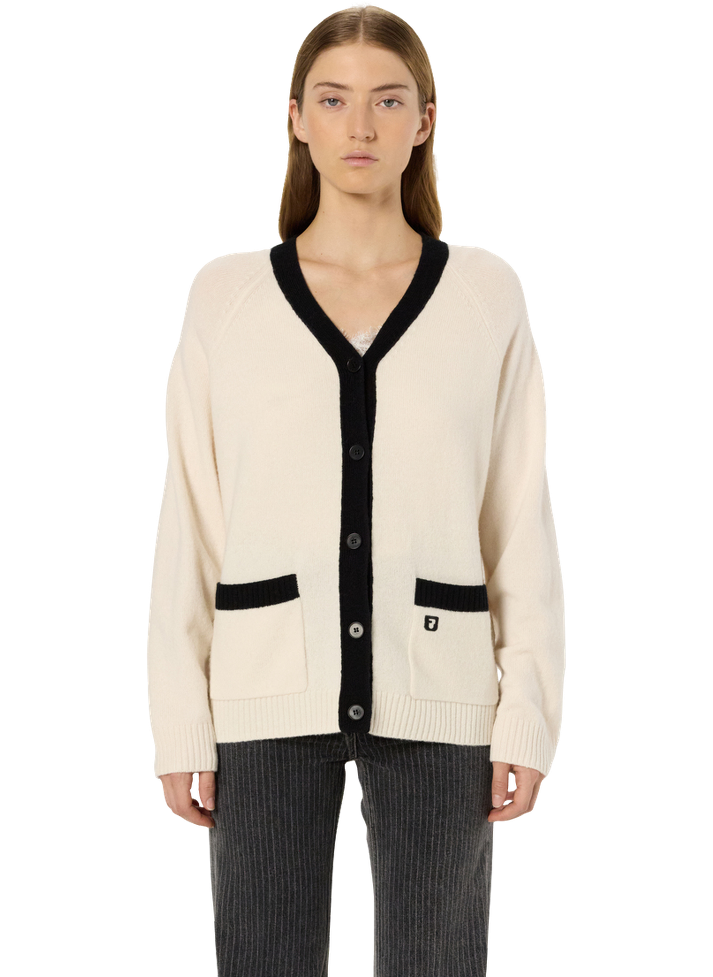 Gilet bicolore en laine - ester GERARD DAREL Beige