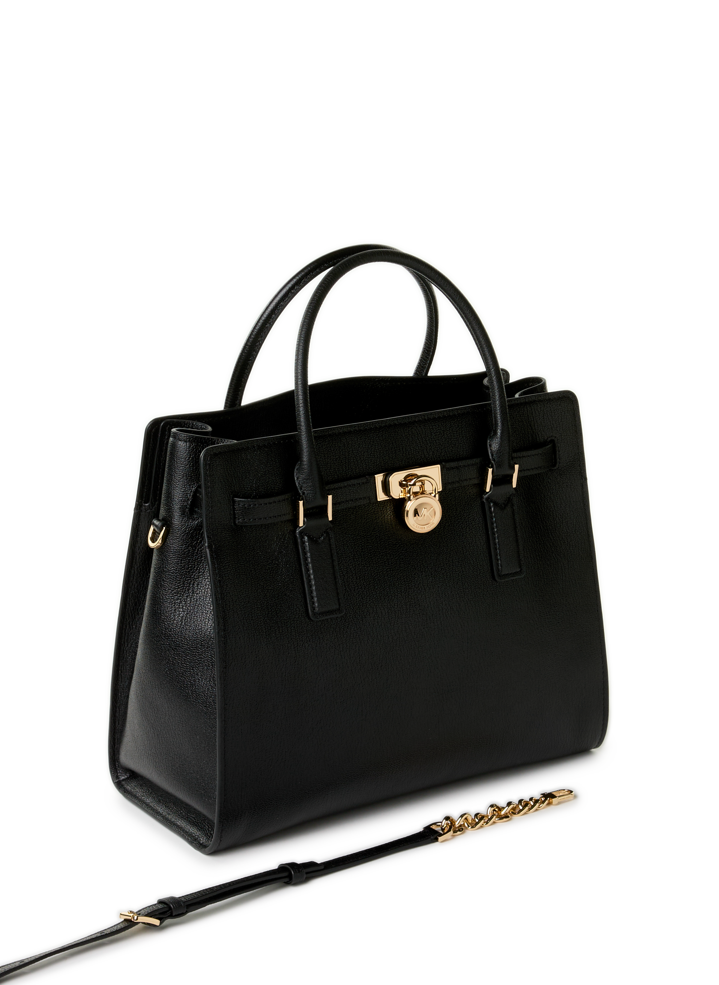Sac à main Hamilton en cuir  MICHAEL KORS Noir