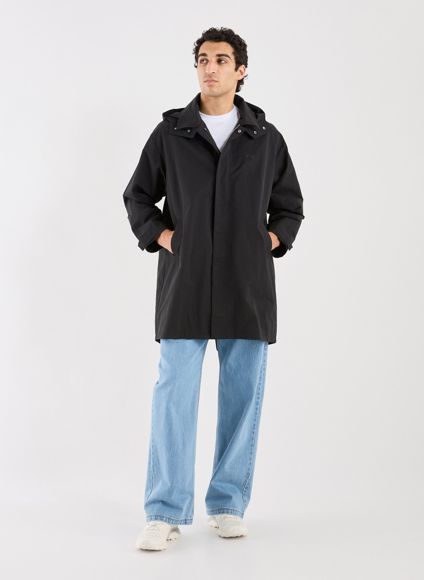 Oversized cotton hooded jacket ARTE ANTWERP Black