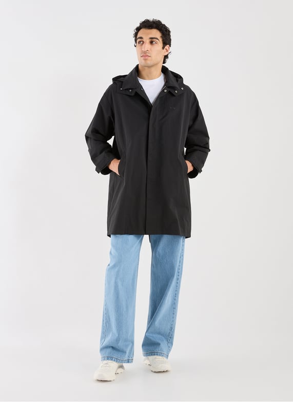 Oversized cotton hooded jacket | Black by ARTE ANTWERP Oversized cotton hooded jacket Black