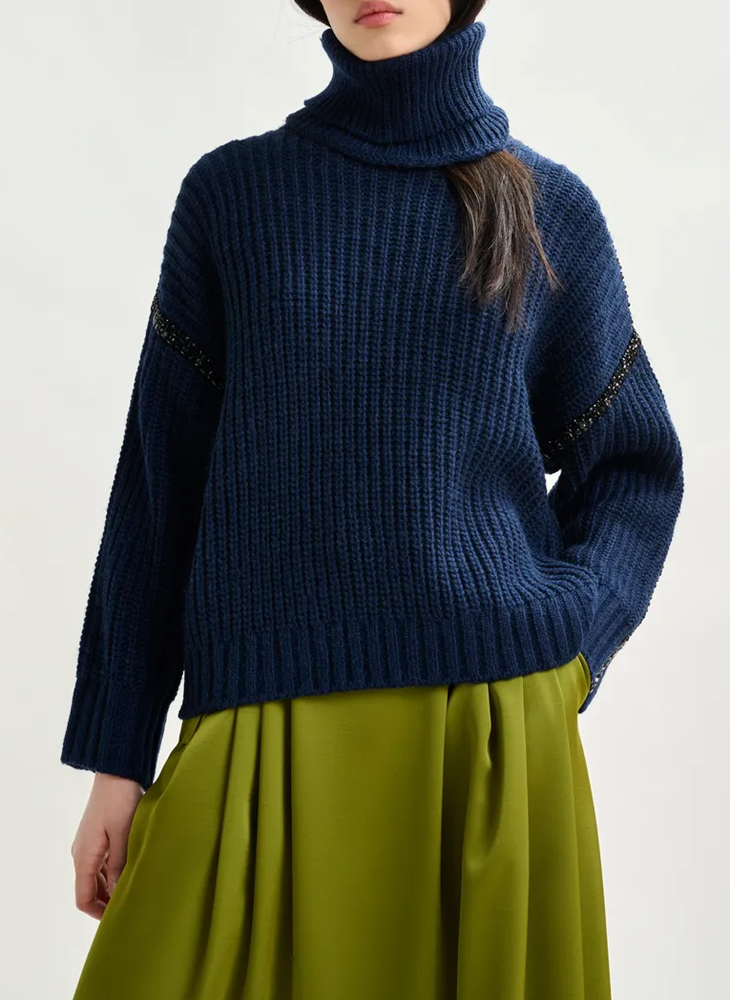 Pull oversize à col amovible indsay ESSENTIEL ANTWERP Bleu