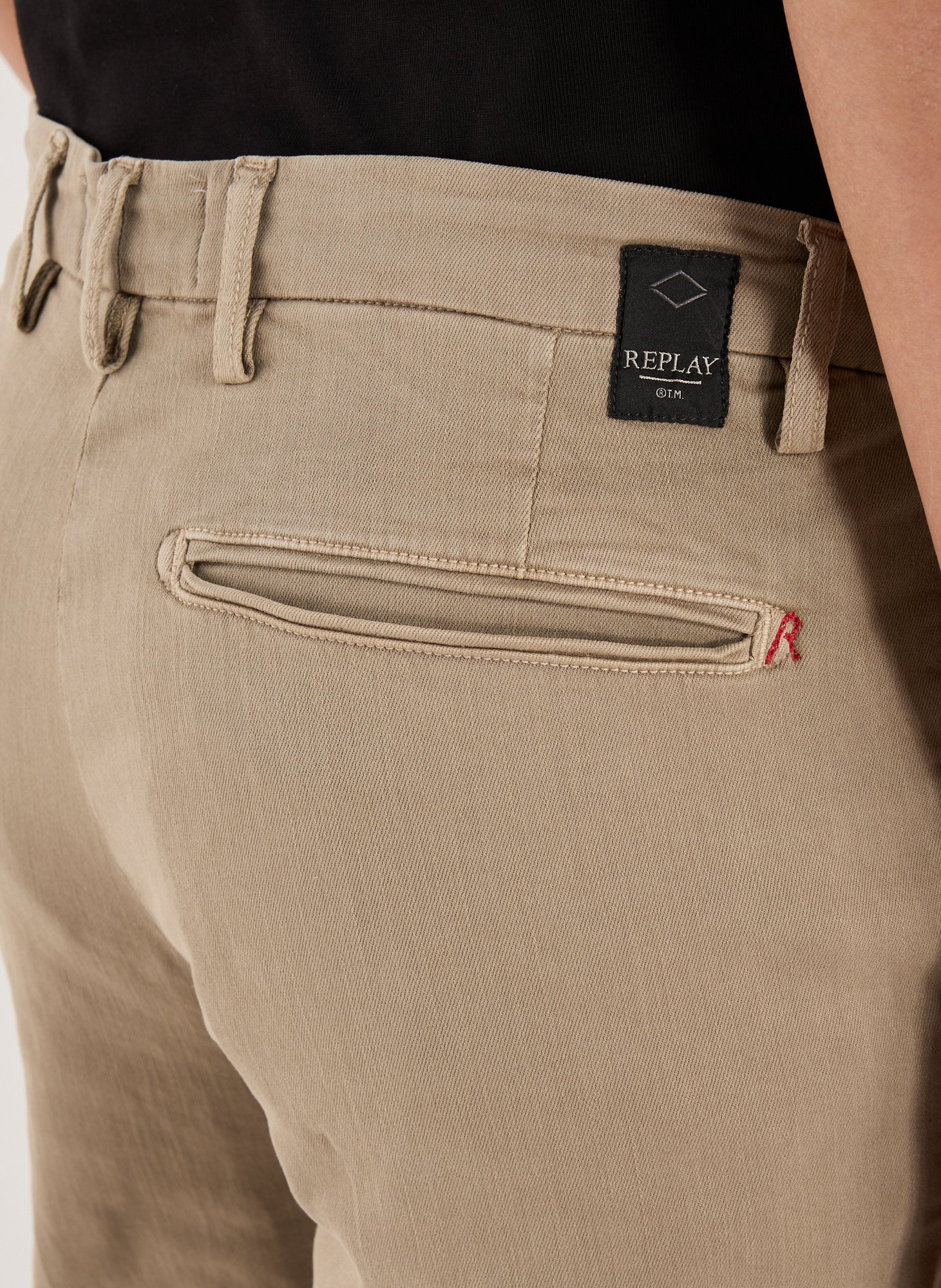 Jeans slim uni en coton mélangé  REPLAY Beige