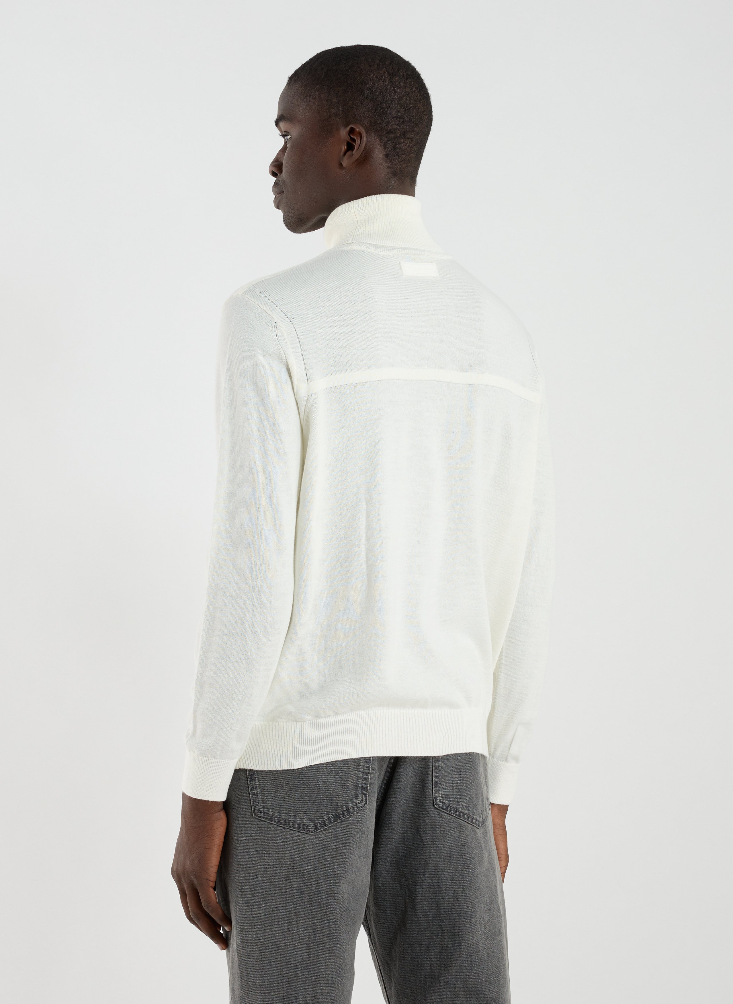 Wool blend turtleneck jumper ARMANI EXCHANGE White