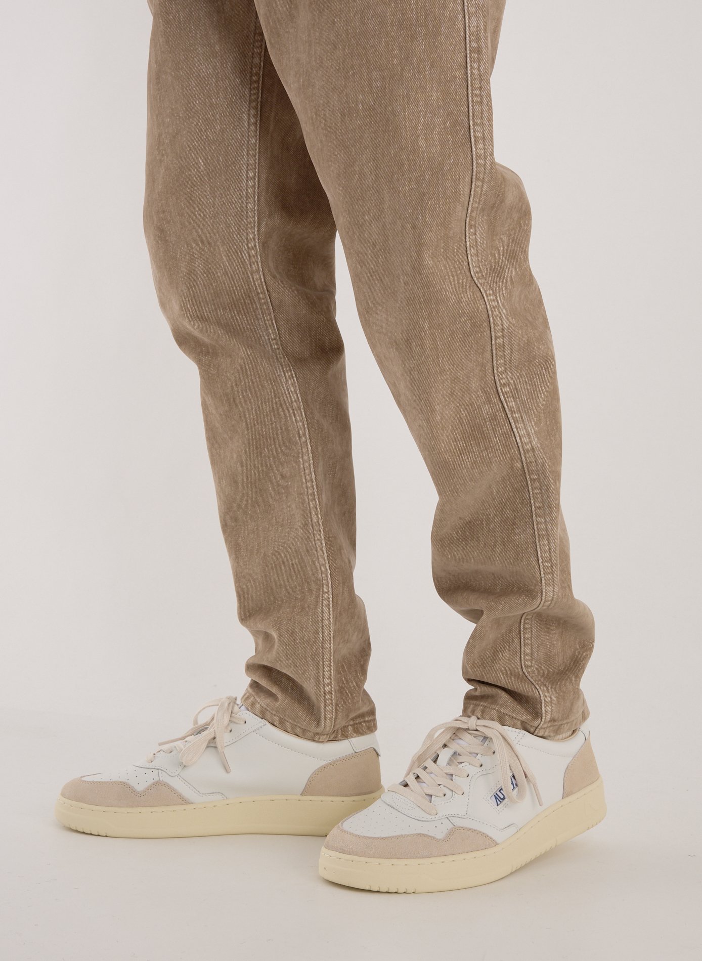 Bi-material sneakers AUTRY White