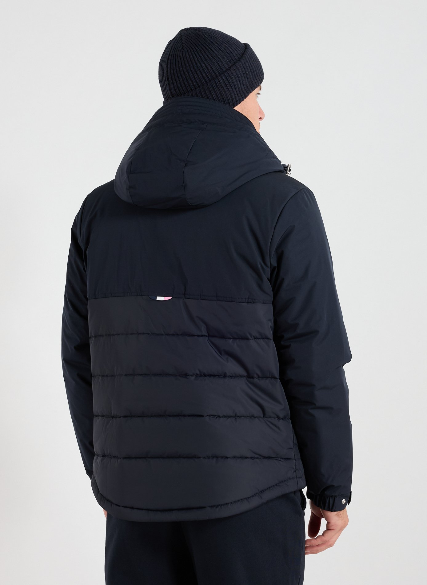 Straight hooded windbreaker jacket EDEN PARK Blue