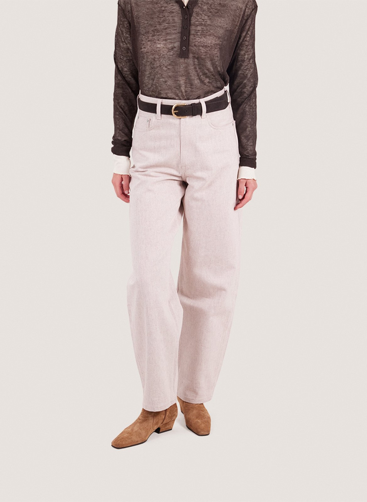 Bottines en cuir domaine JONAK Marron