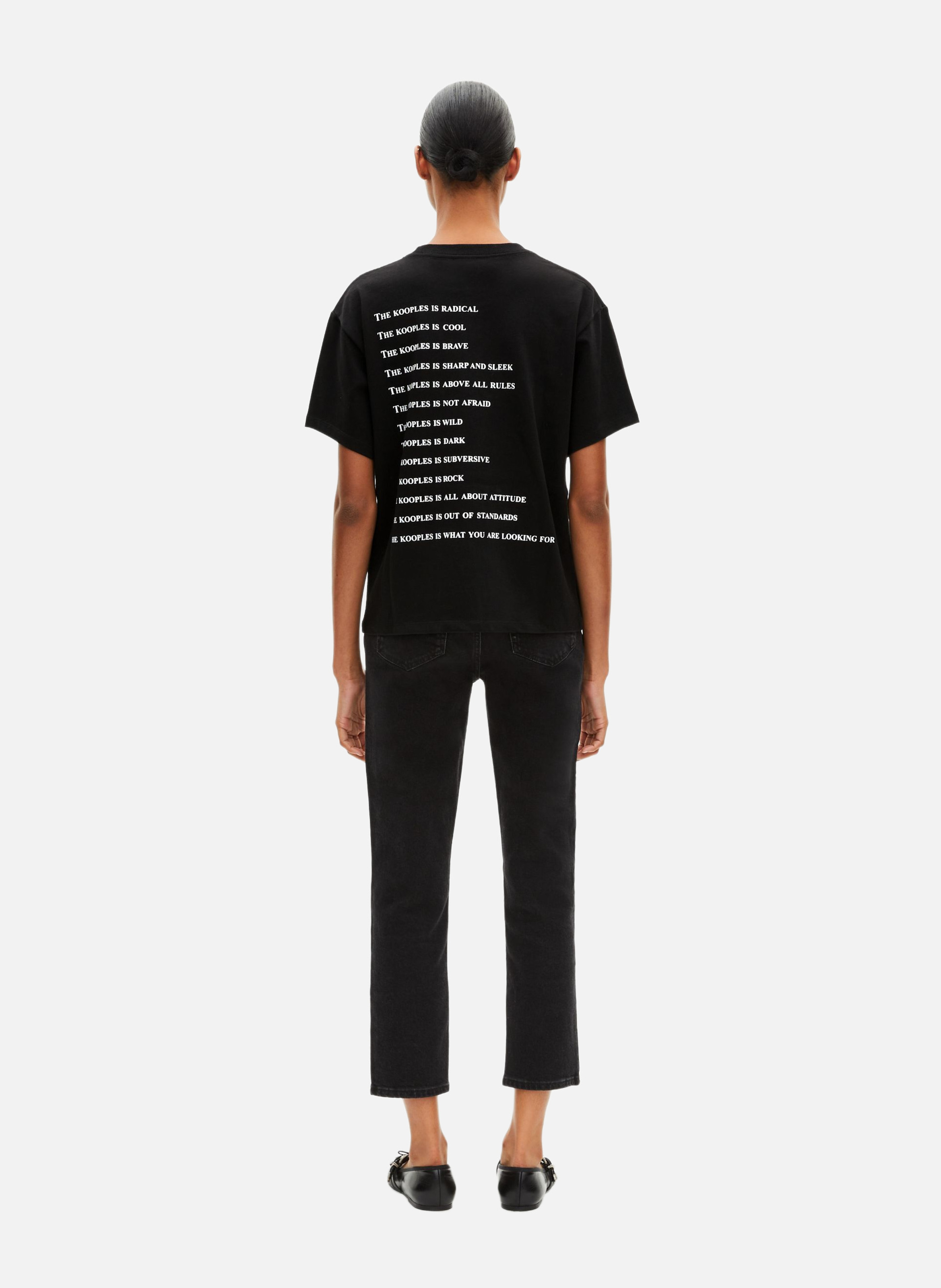 T-shirt what is avec perles THE KOOPLES Noir