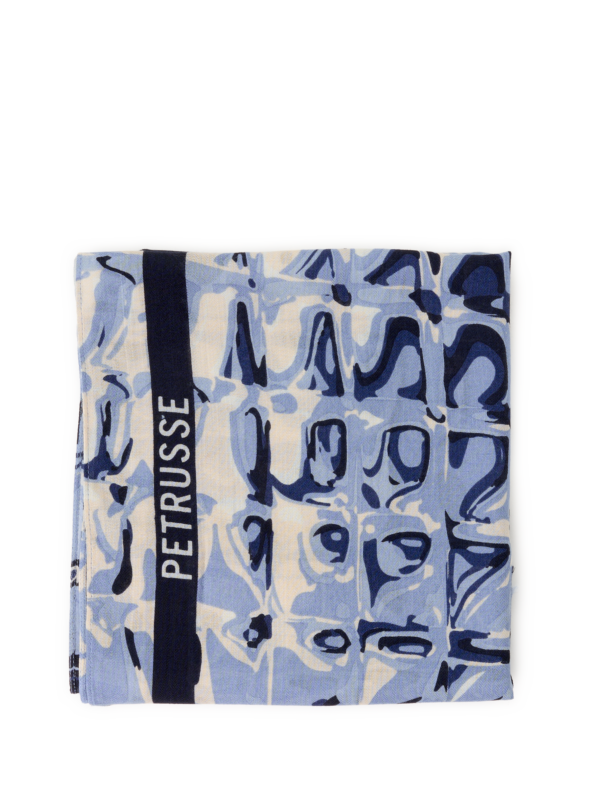 PETRUSSE Foulard en laine Bleu