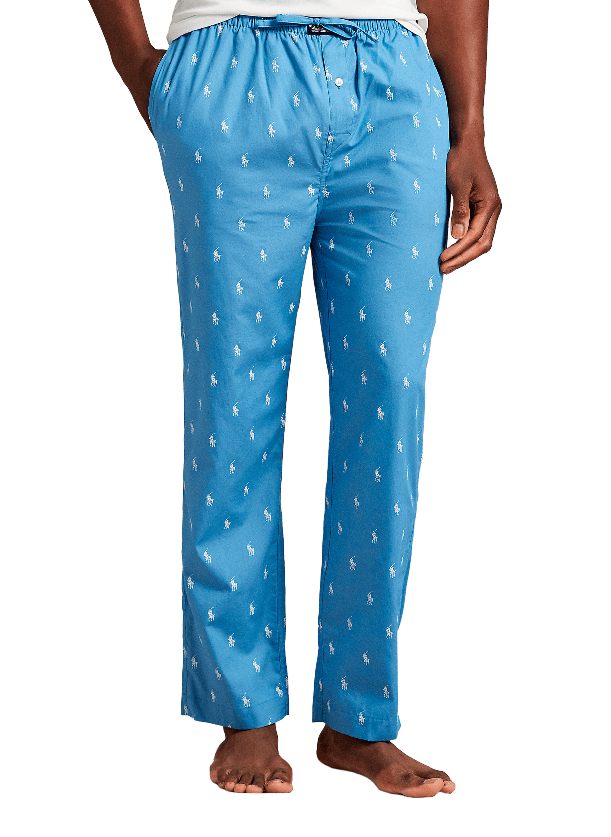 POLO RALPH LAUREN Cotton logo pyjama bottoms Blue