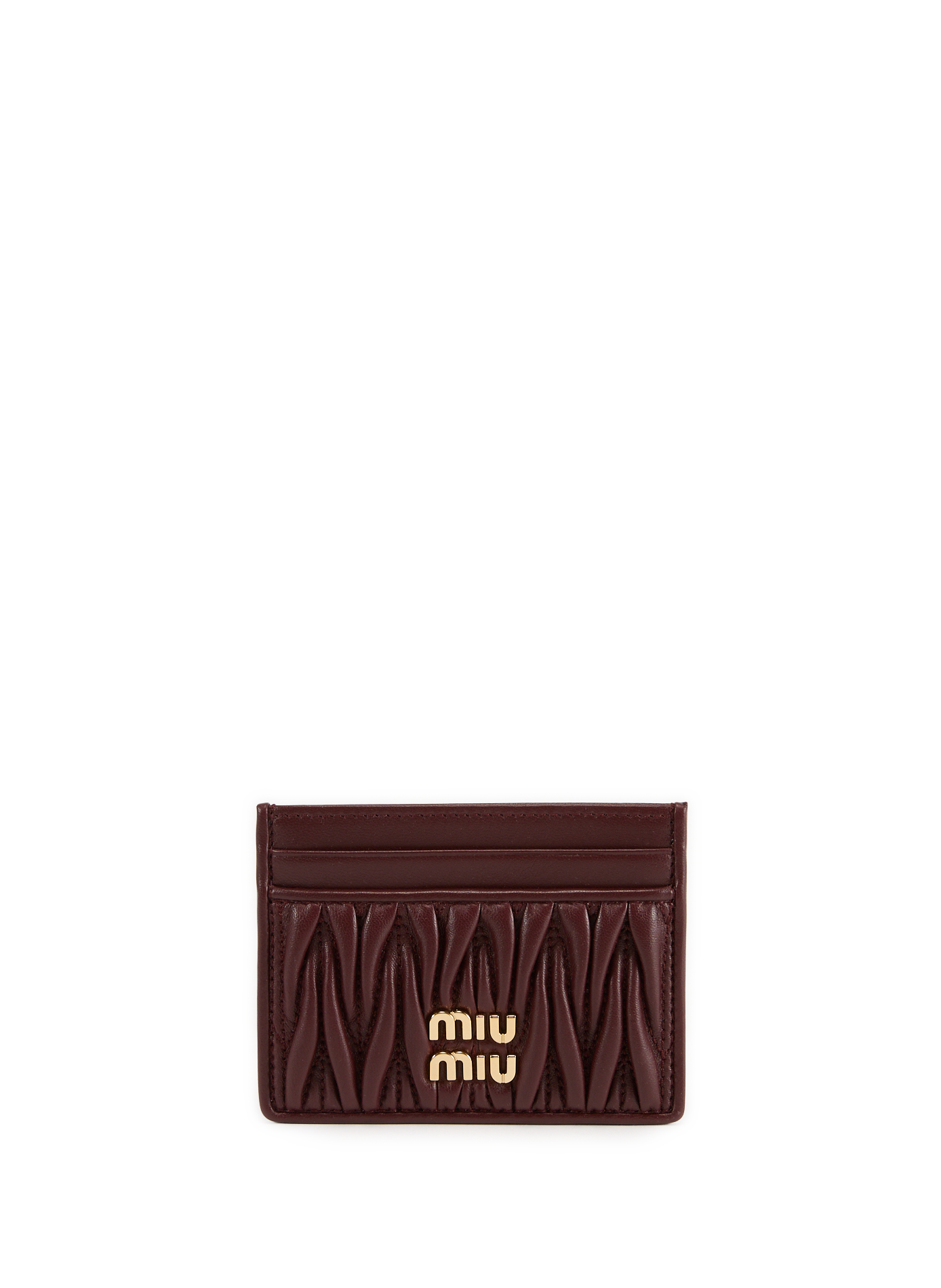 Nappa leather card holder  Bordeaux