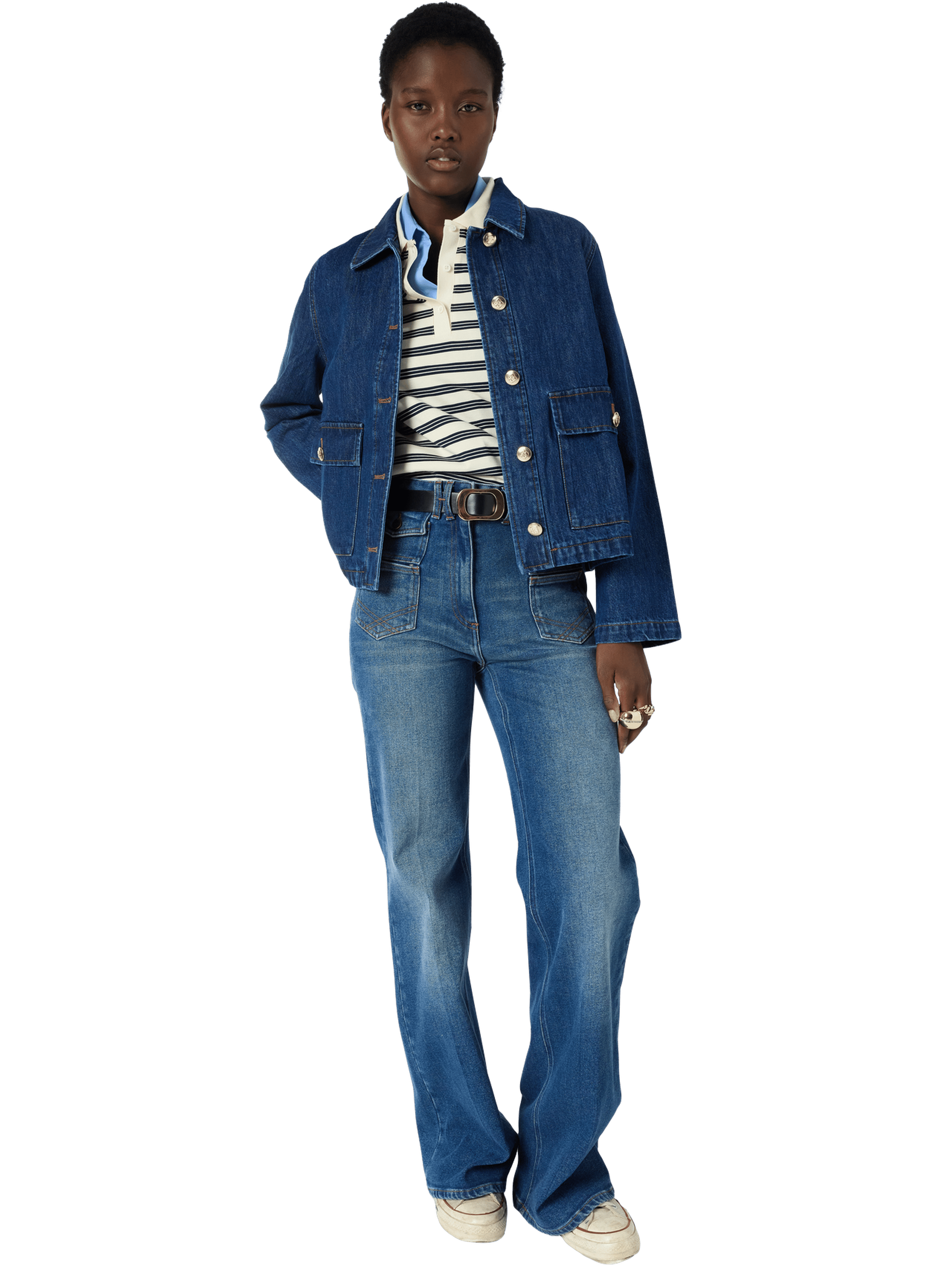 Veste droite en denim brut - taina GERARD DAREL Bleu