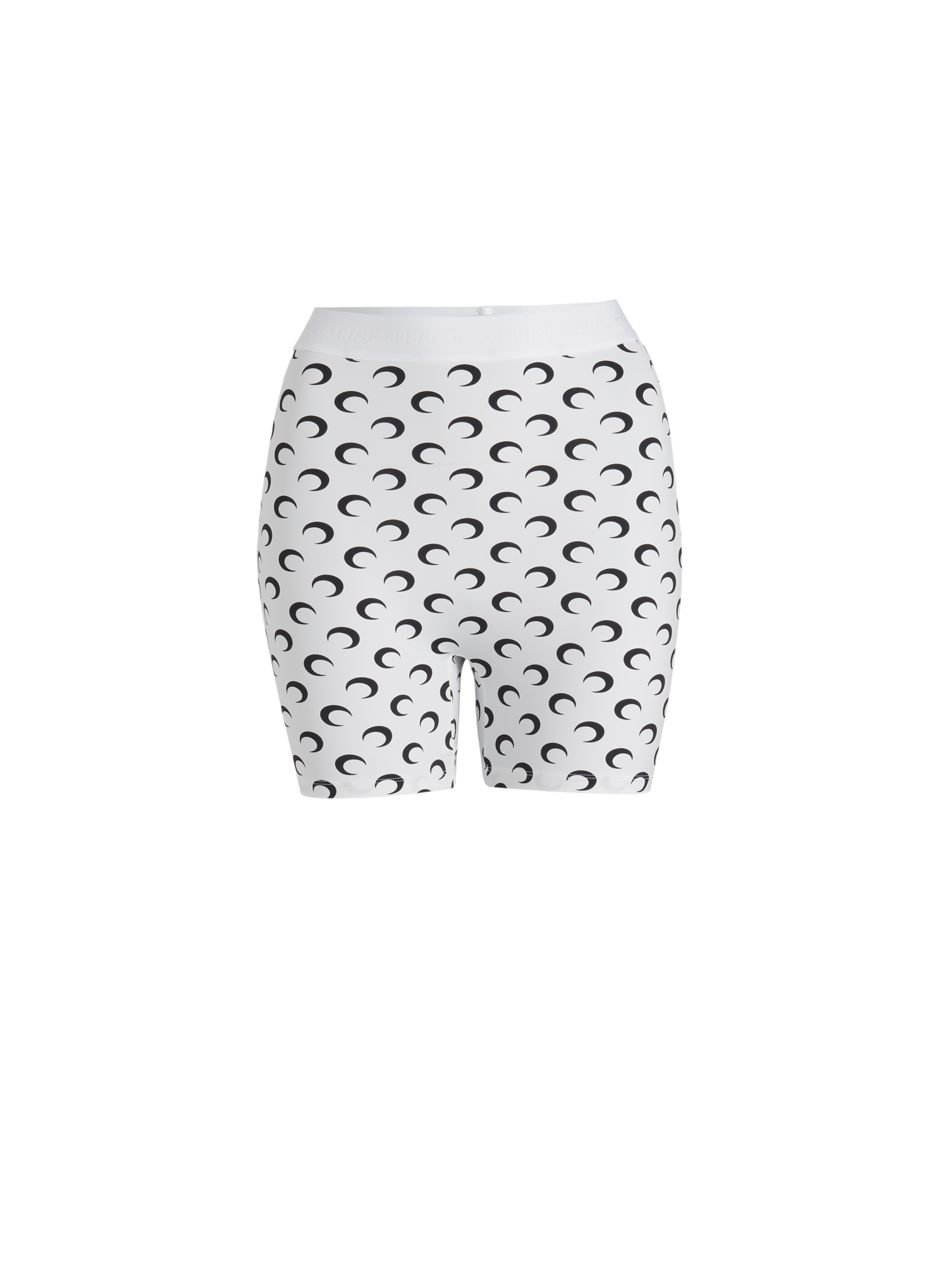 Short cycliste en jersey imprimé moon MARINE SERRE Blanc