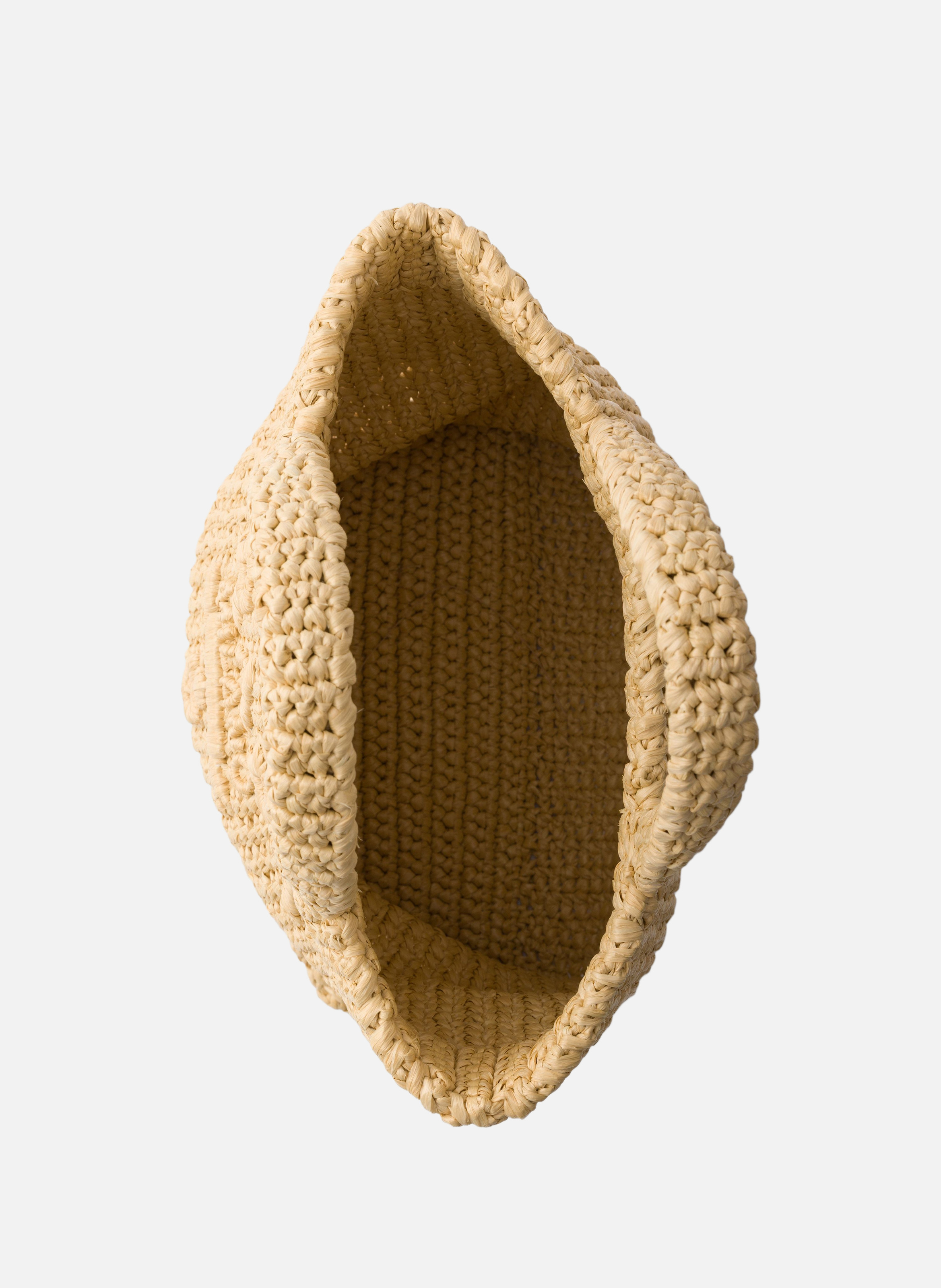 Petit cabas en crochet PRADA Beige