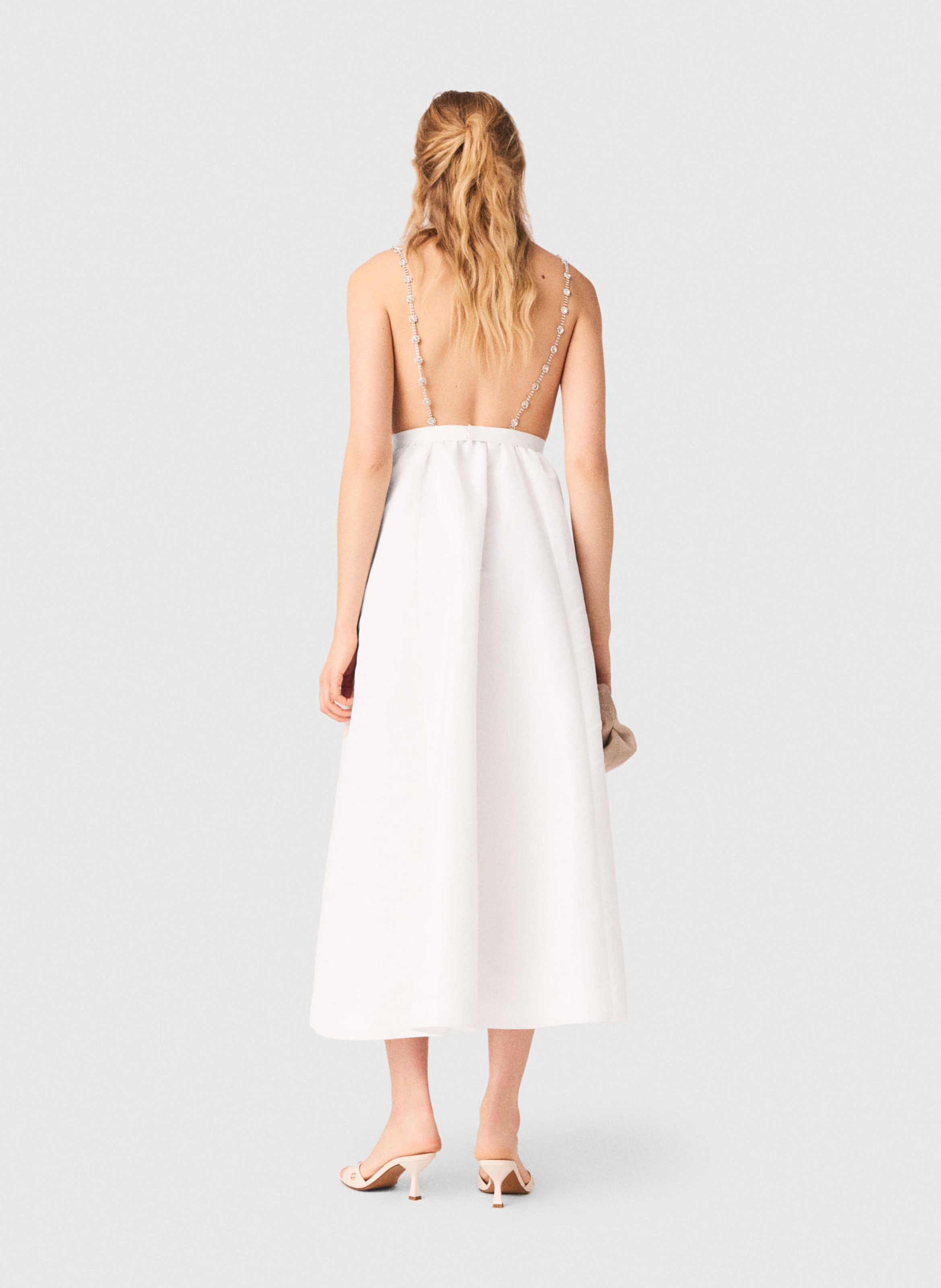Robe midi cintrée MAJE Blanc